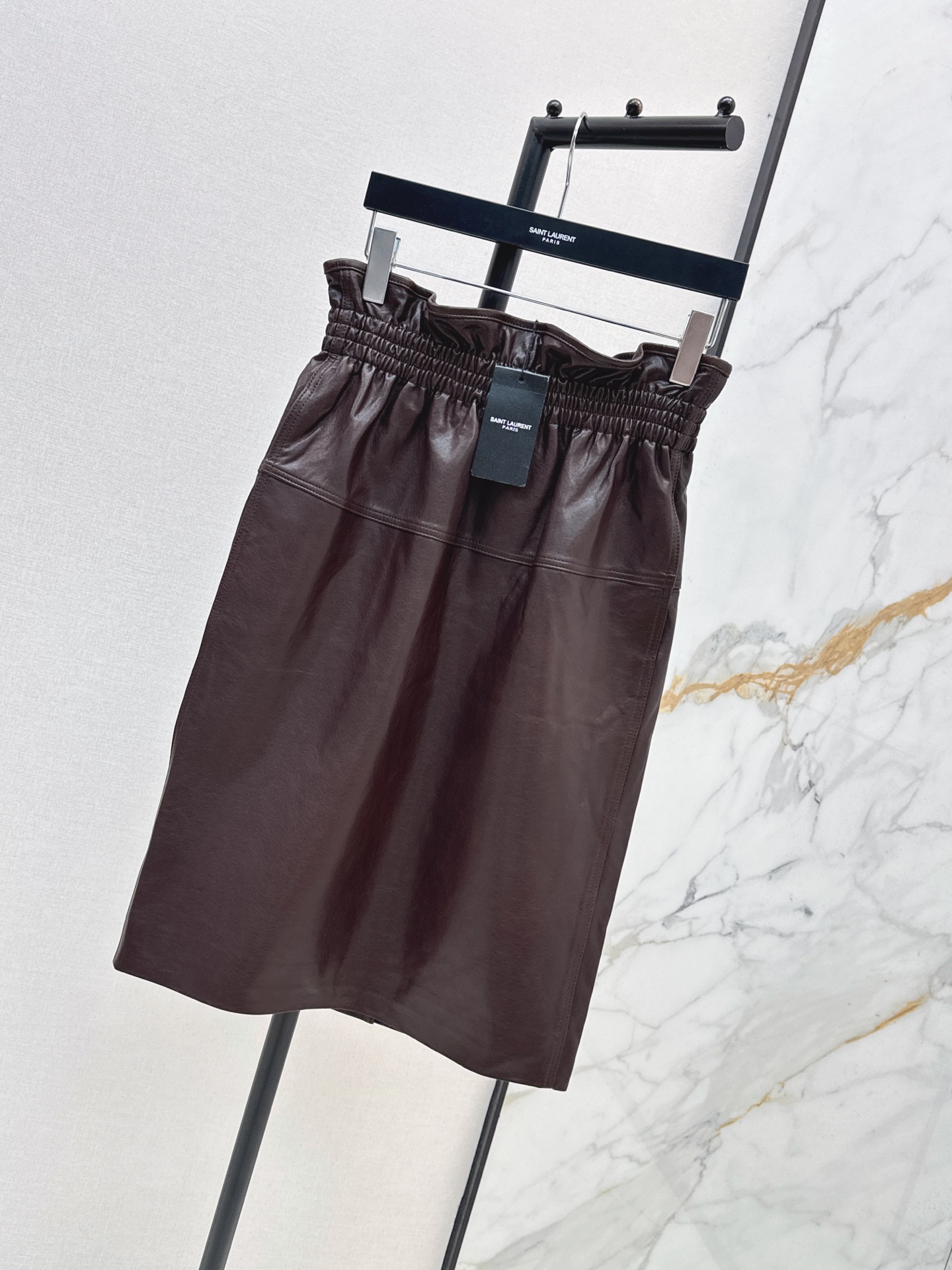 Sain 26ss leather skirt