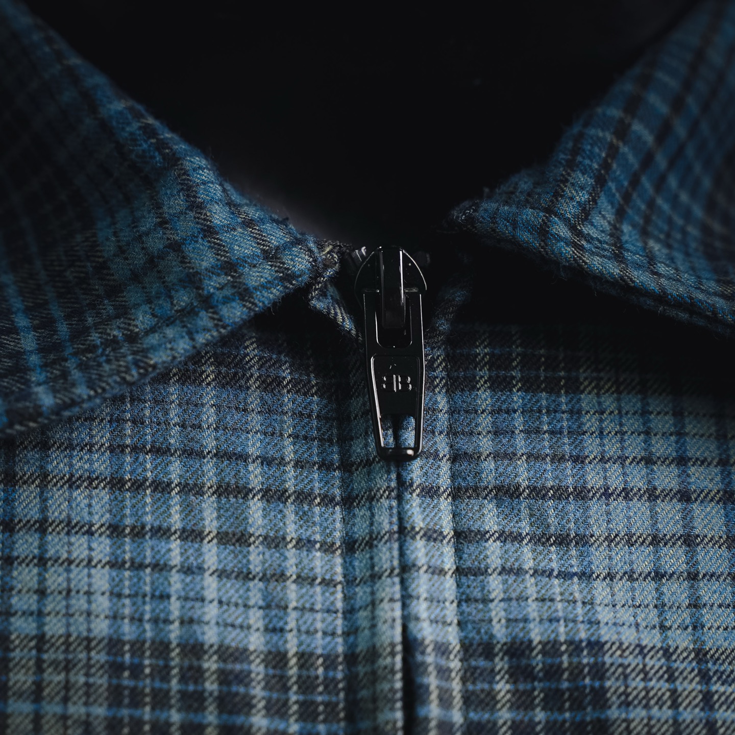 Balen plaid zip-up coat