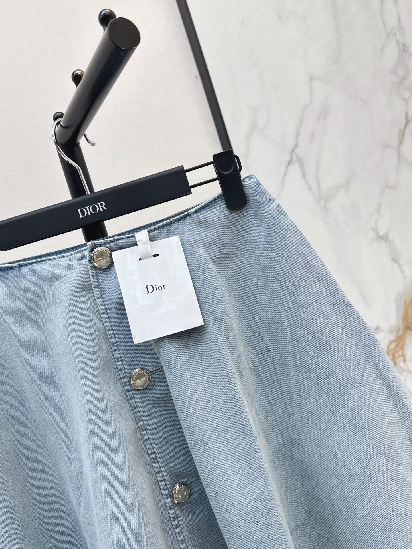 CD 26fw denim pleated skirt