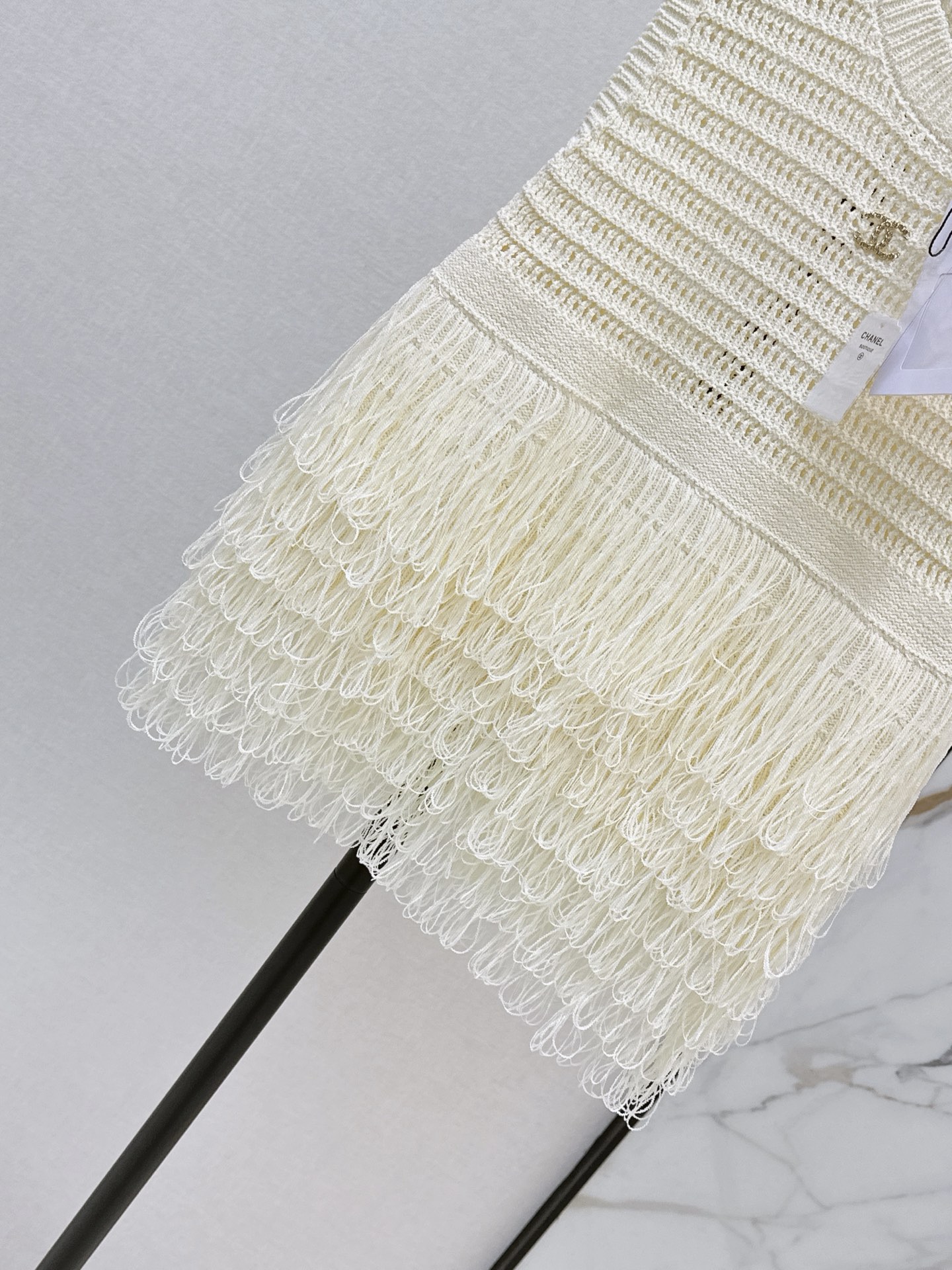 Chan 2ss knit fringe vest