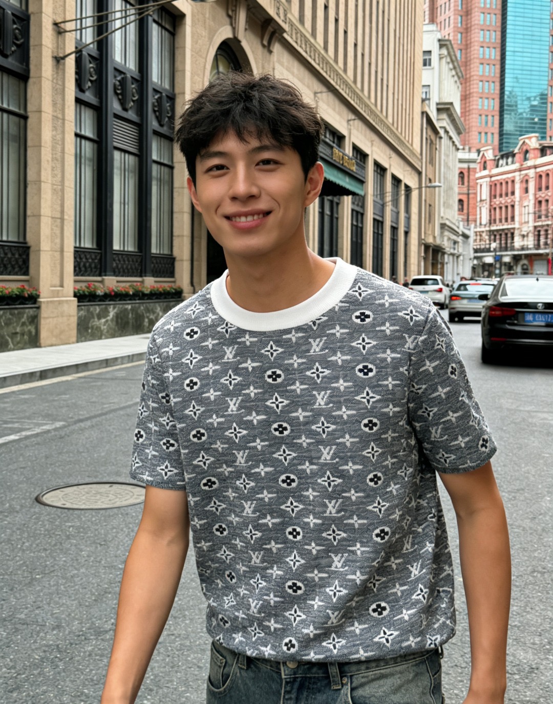 Louis all-over jacquard t-shirt