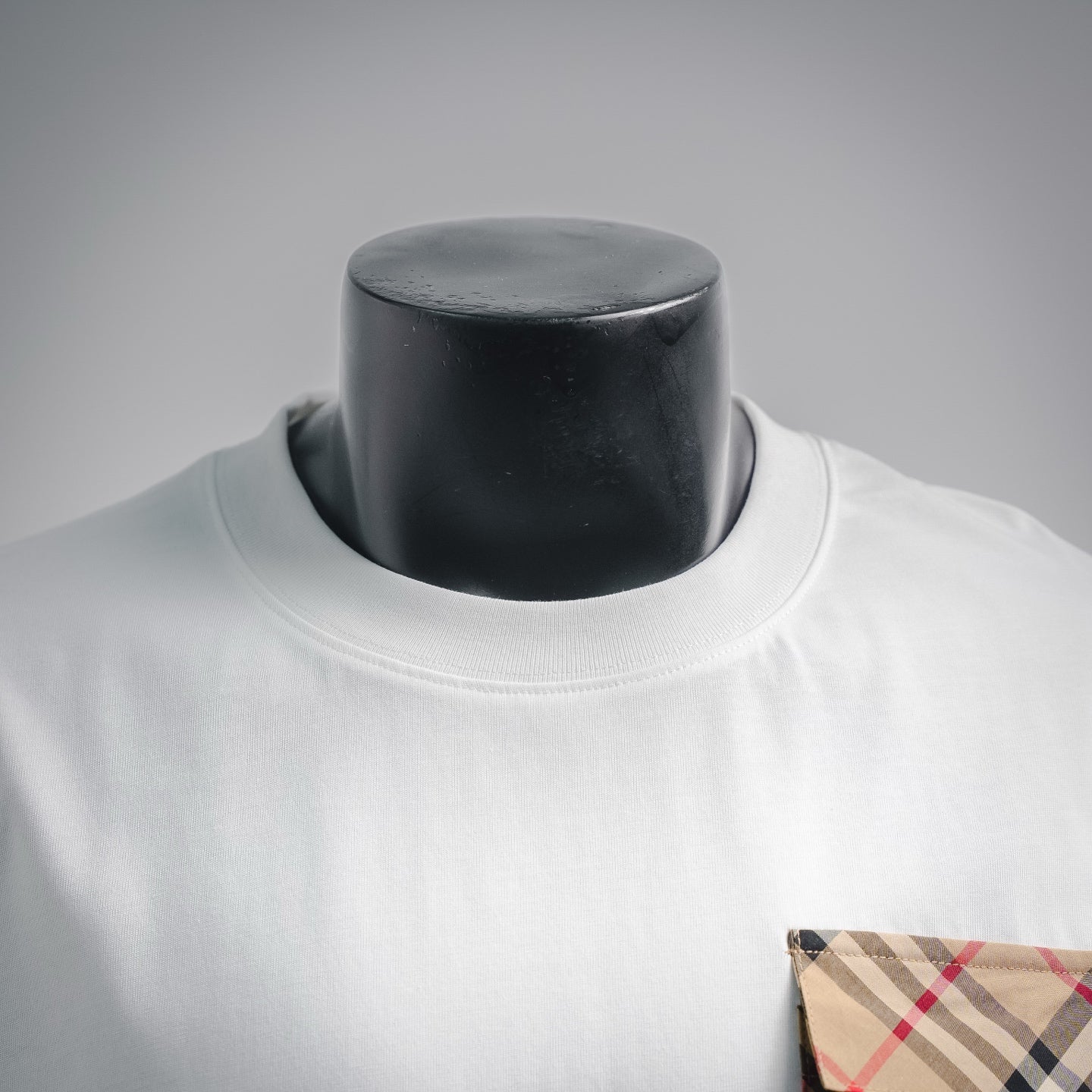 Bur plaid embroidered t-shirt