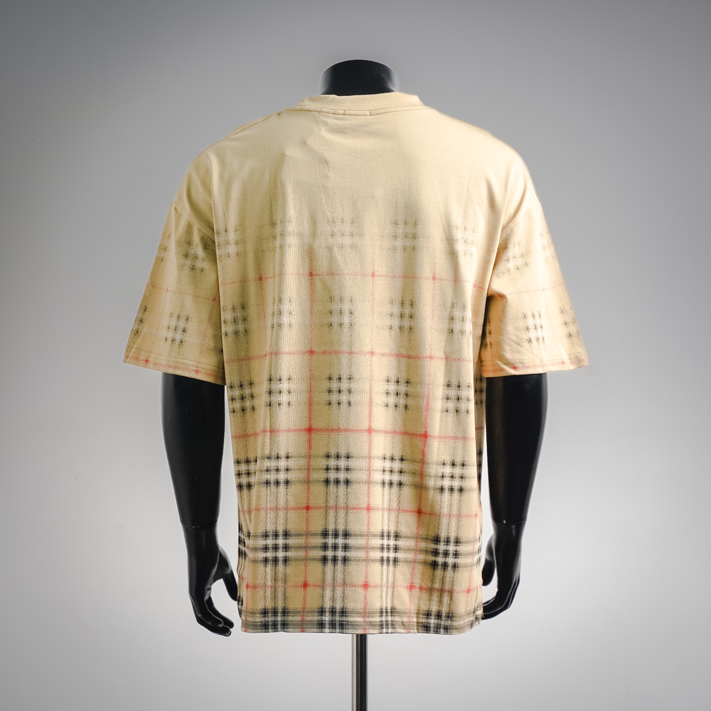 Bur gradient plaid t-shirt