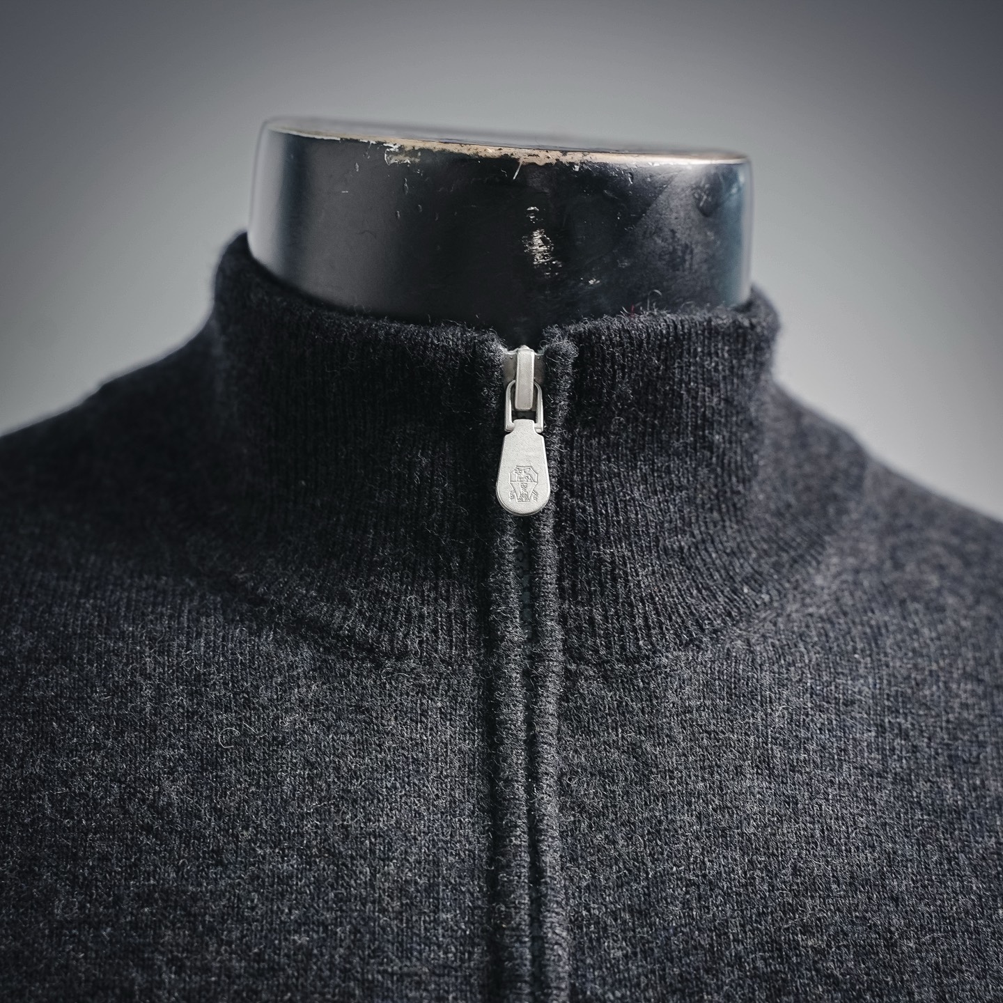 Brunello zip knit sweater