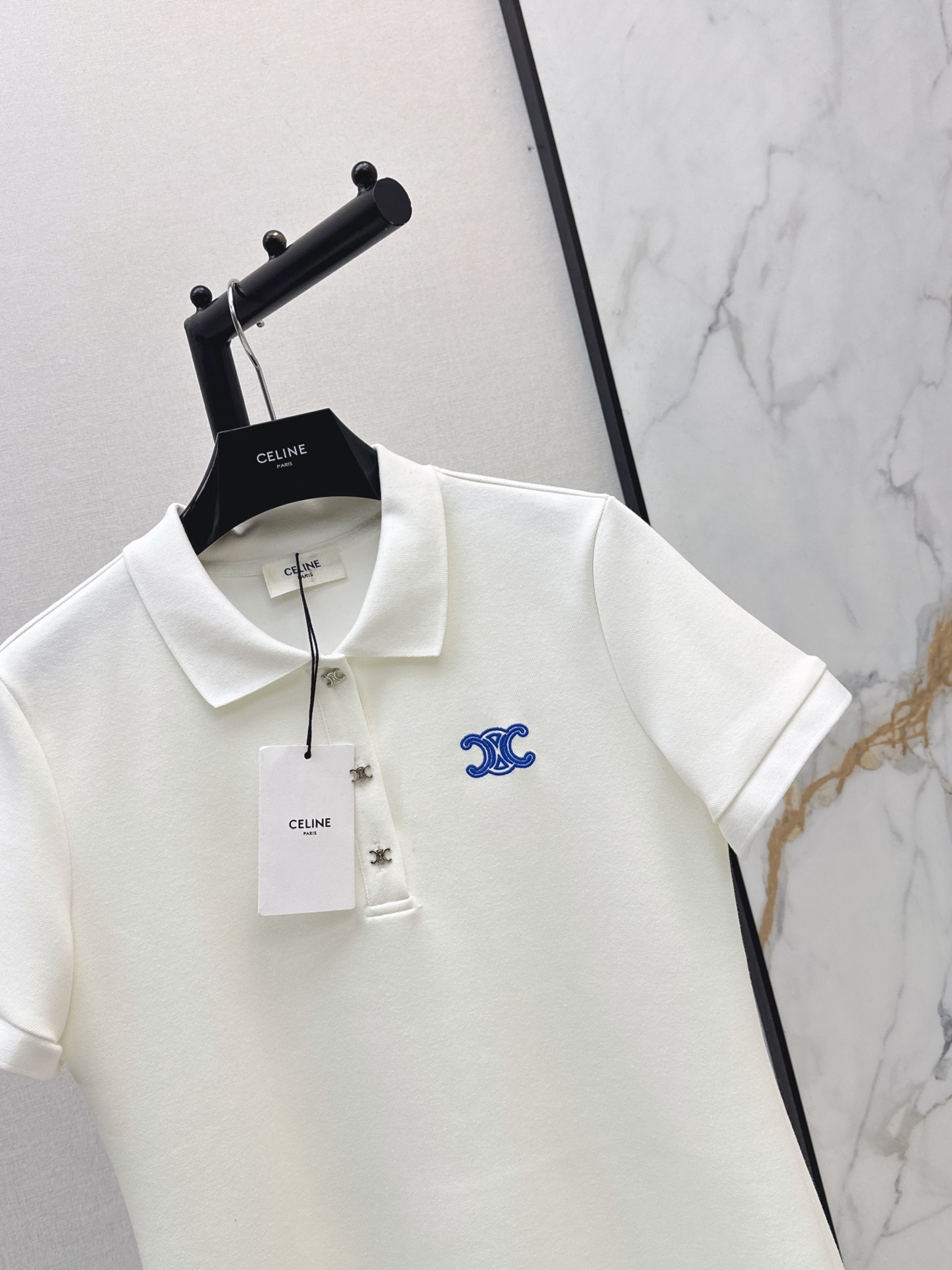 Celi 26ss embroidery polo dress