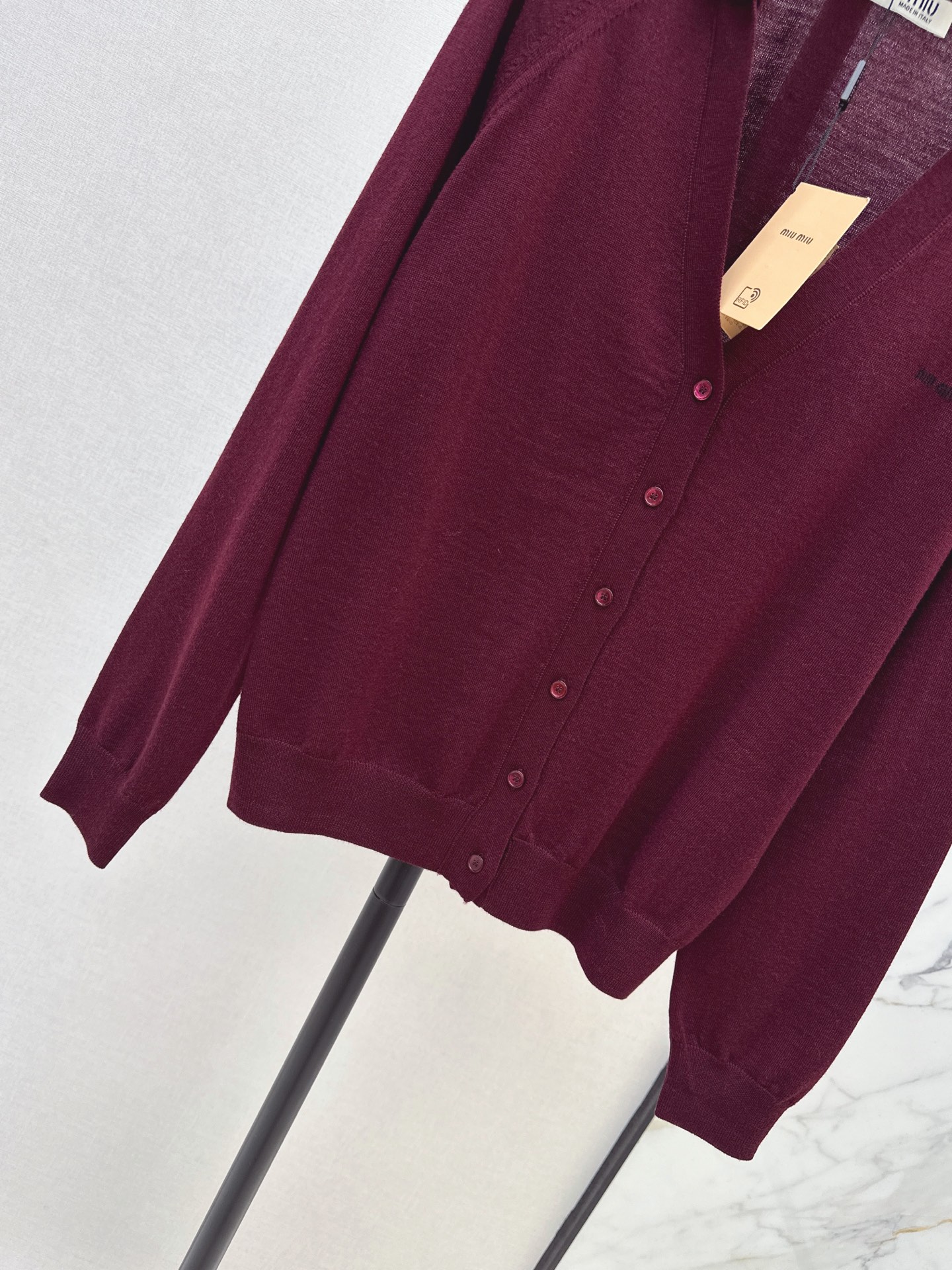 Miu 26fw jacquard knit sweater