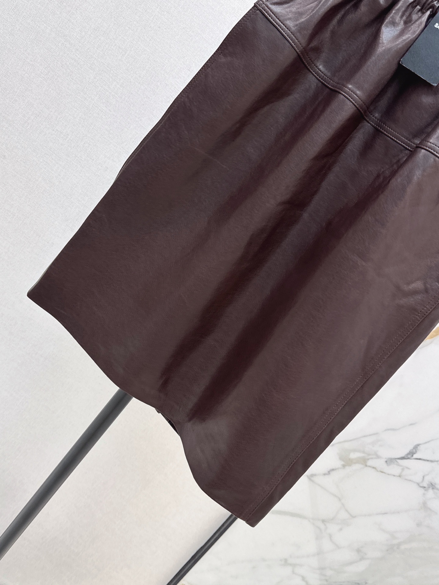 Sain 26ss leather skirt