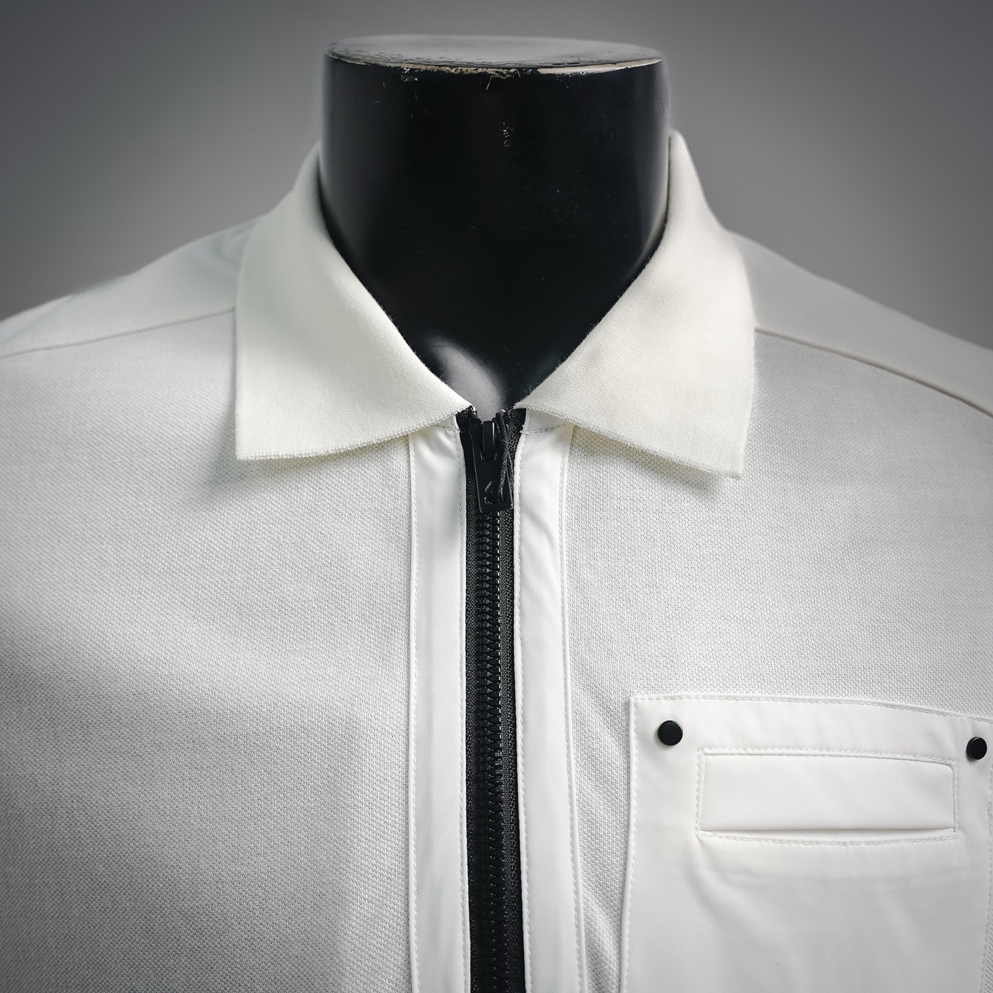 Moose zip-up pocket Polo