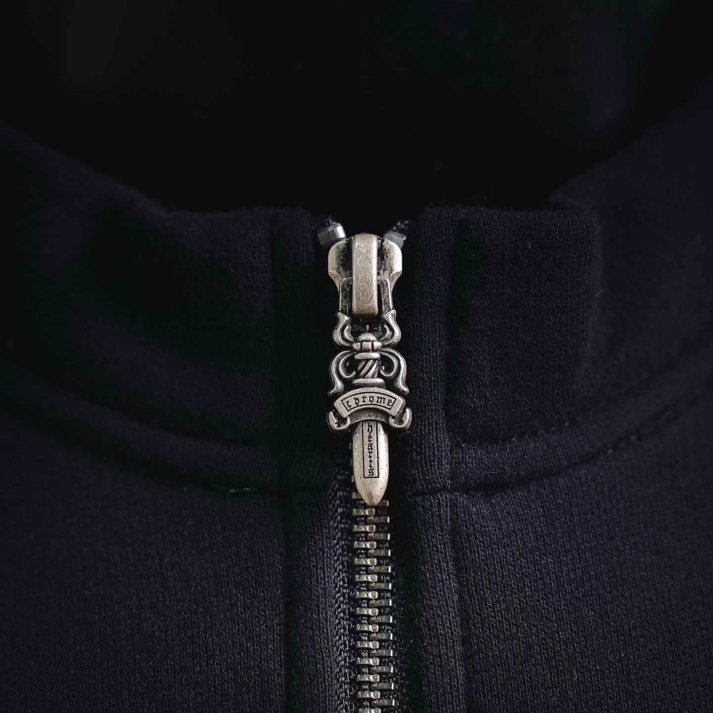 Chrome zip-up embroidered sweatshirt