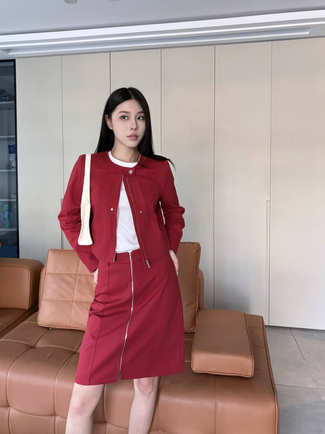 Her 26ss zip-up skirt