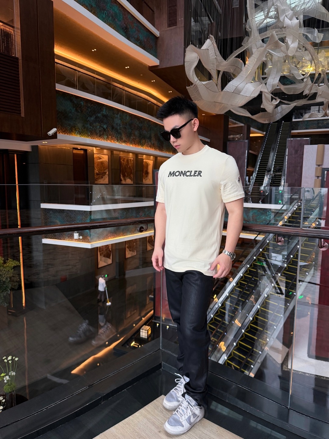 Mon letter print t-shirt