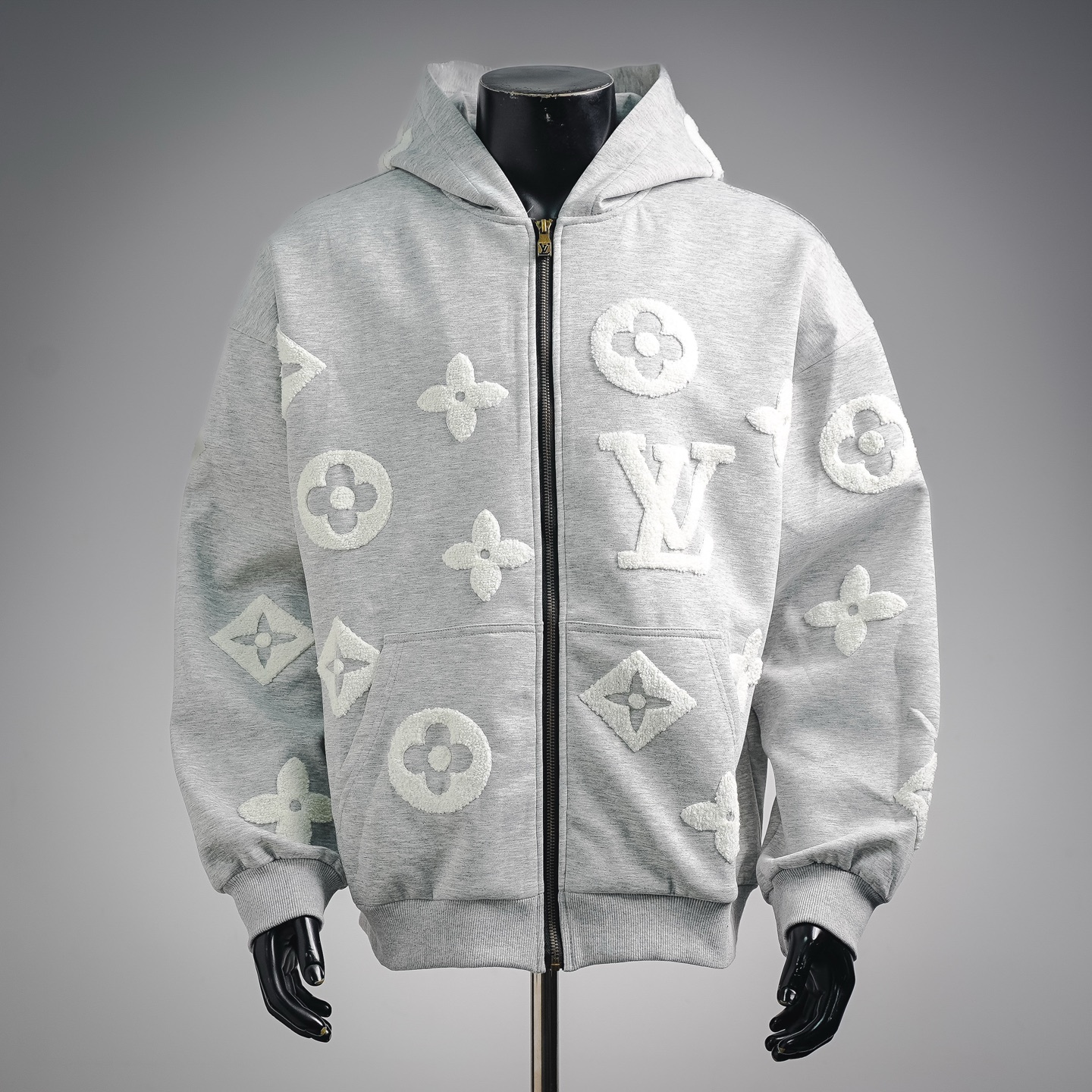 Louis chenille appliqué zip-up jacket