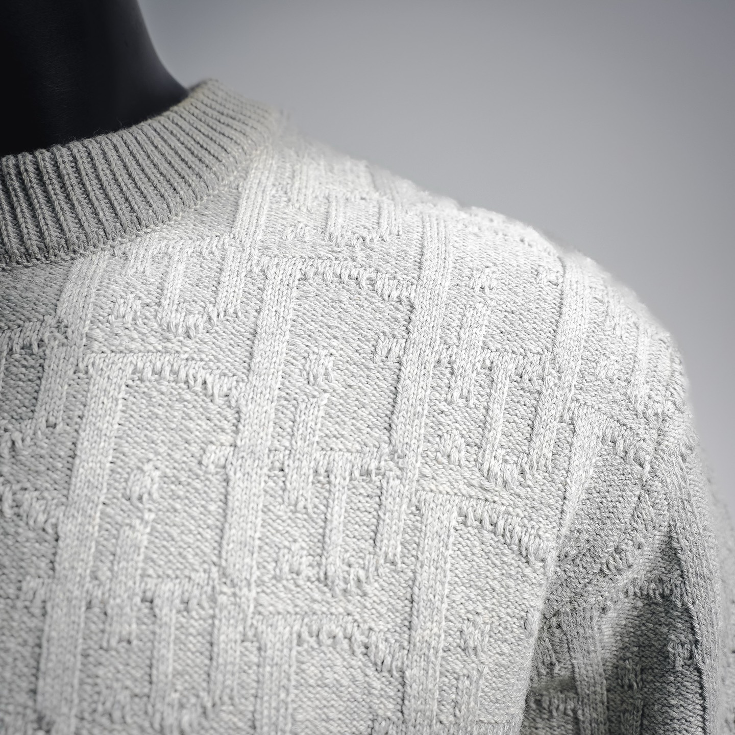 CD jacquard knit sweater