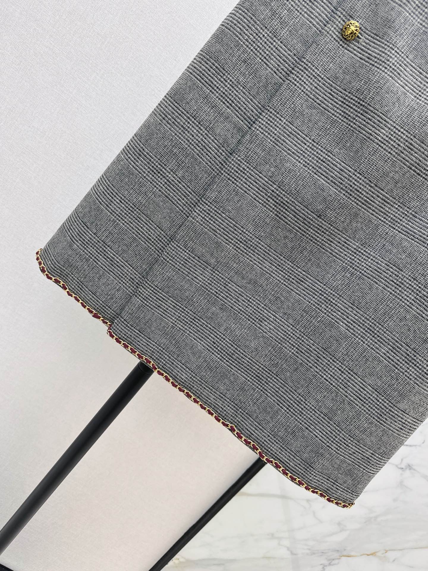 Chan 26fw houndstooth A-line skirt