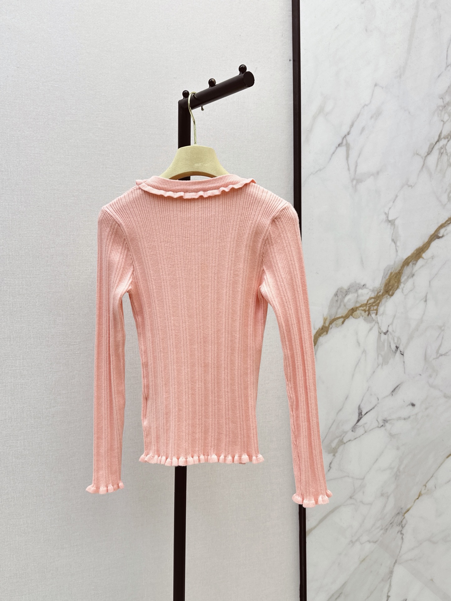Miu 26fw slim-fit knit basic tee