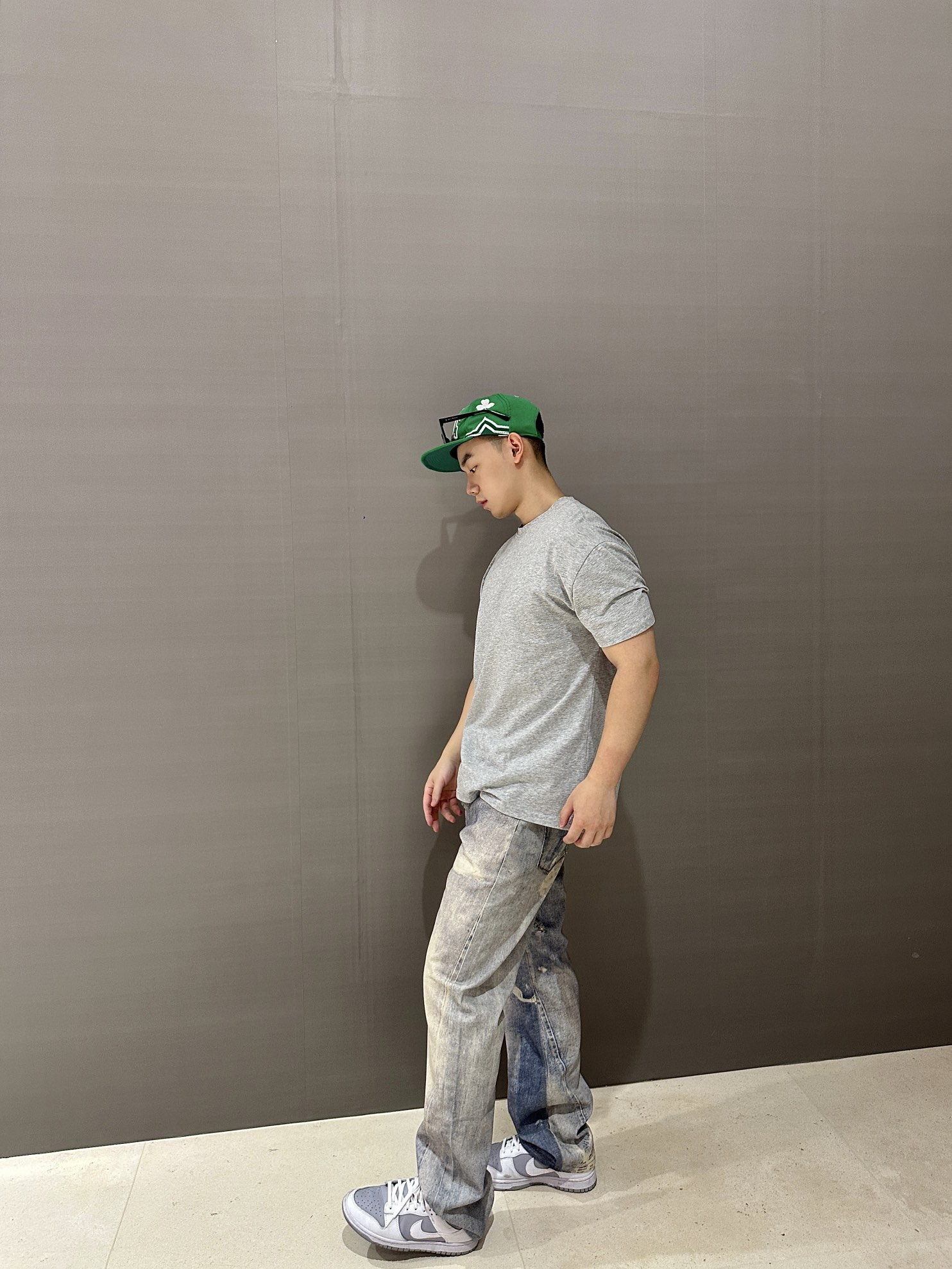 Balen bleached straight jeans