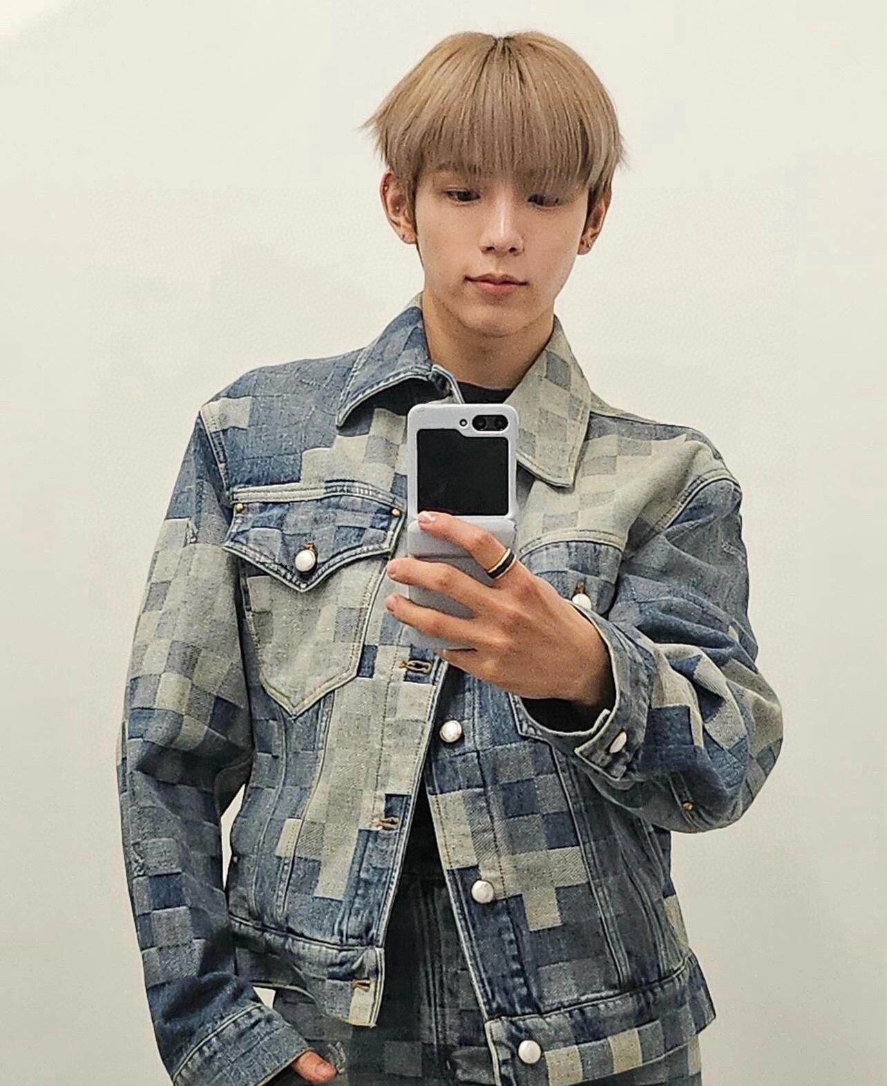 Louis checkerboard denim jacket