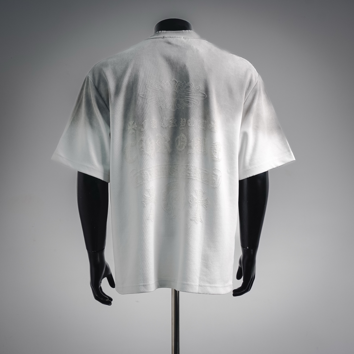 Chrome distressed washed t-shirt