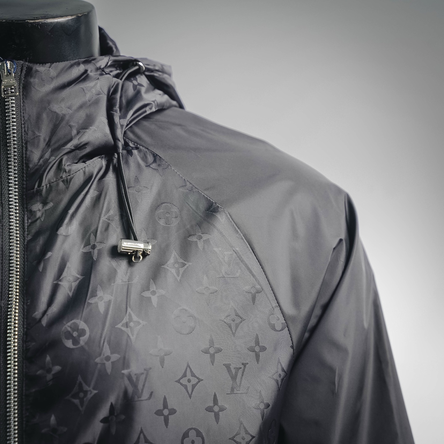 Louis splicing hooded jacket