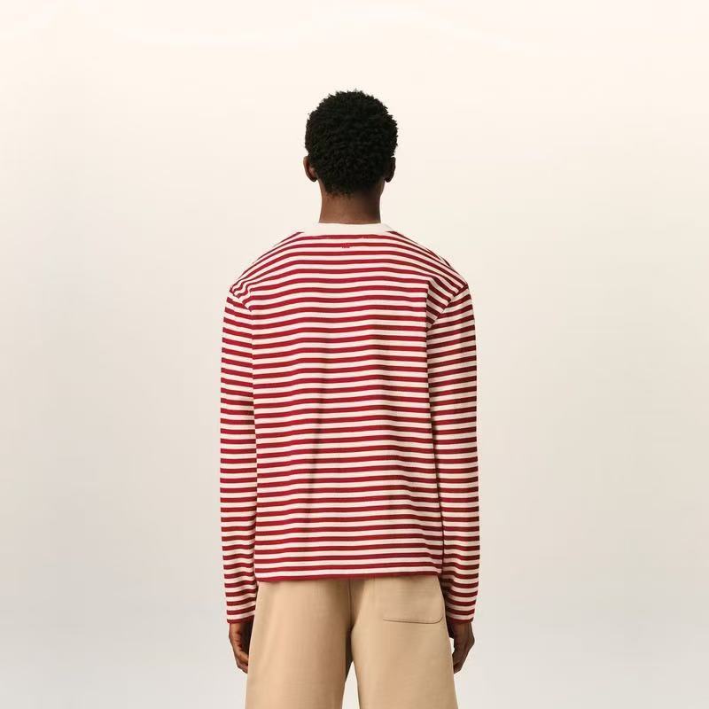 Ami striped knit sweatshirt