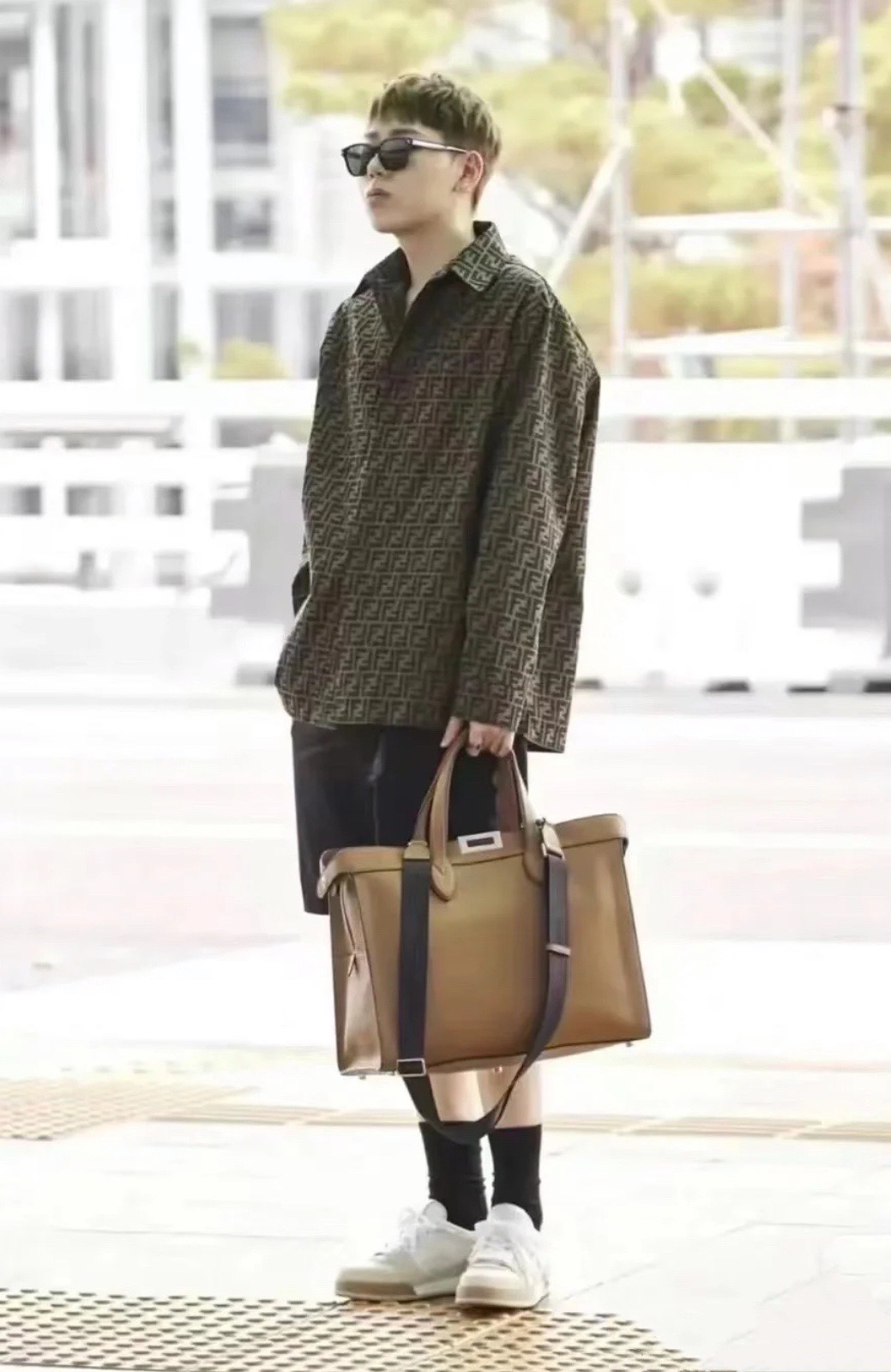 Fend all-over jacquard shirts
