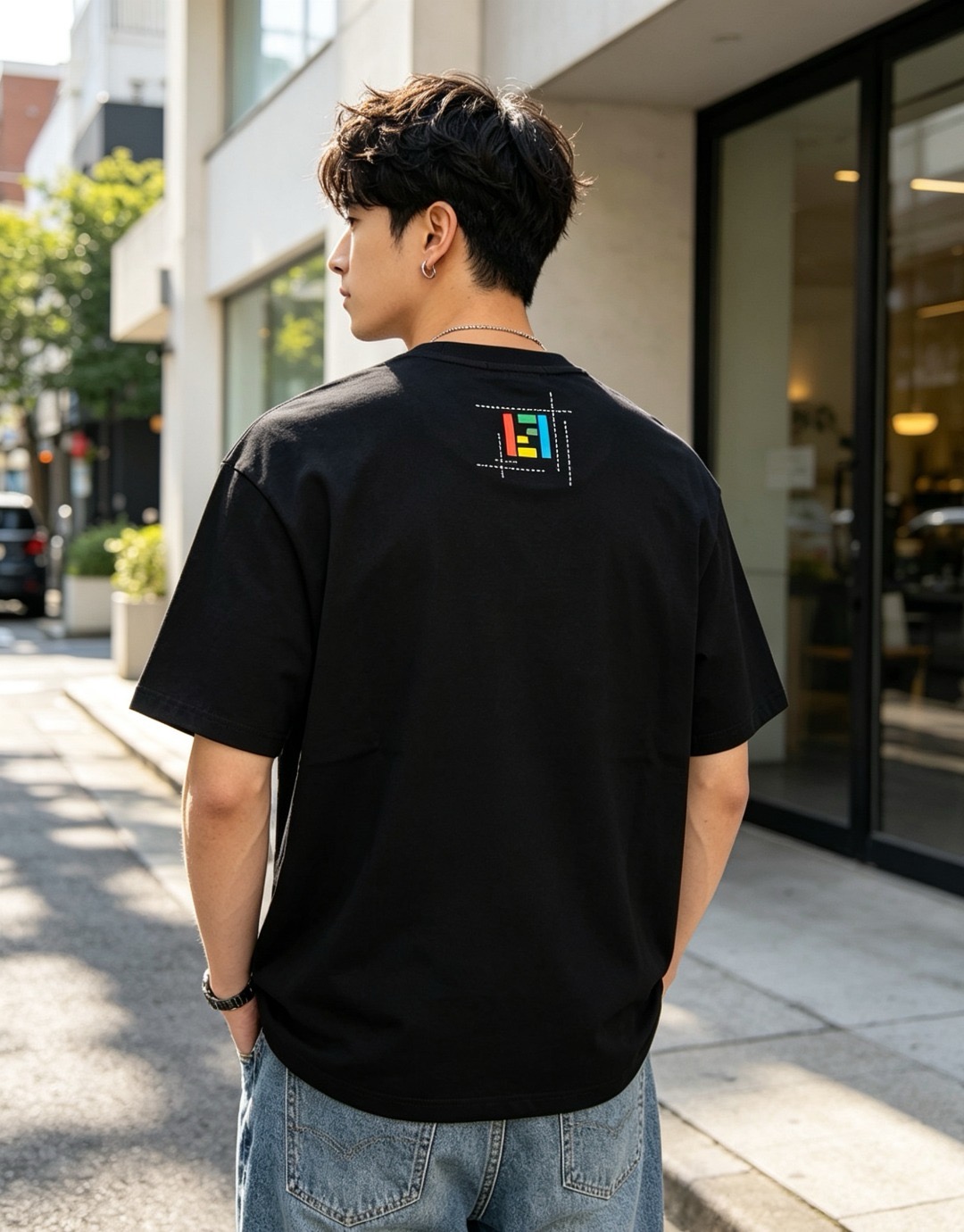 Fend pocket printed t-shirt