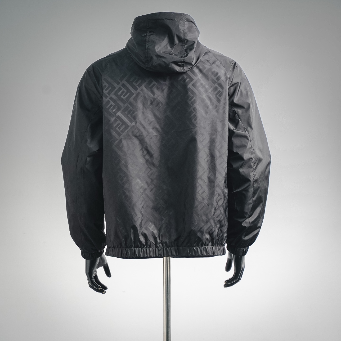 Fend splicing  hooded jacket