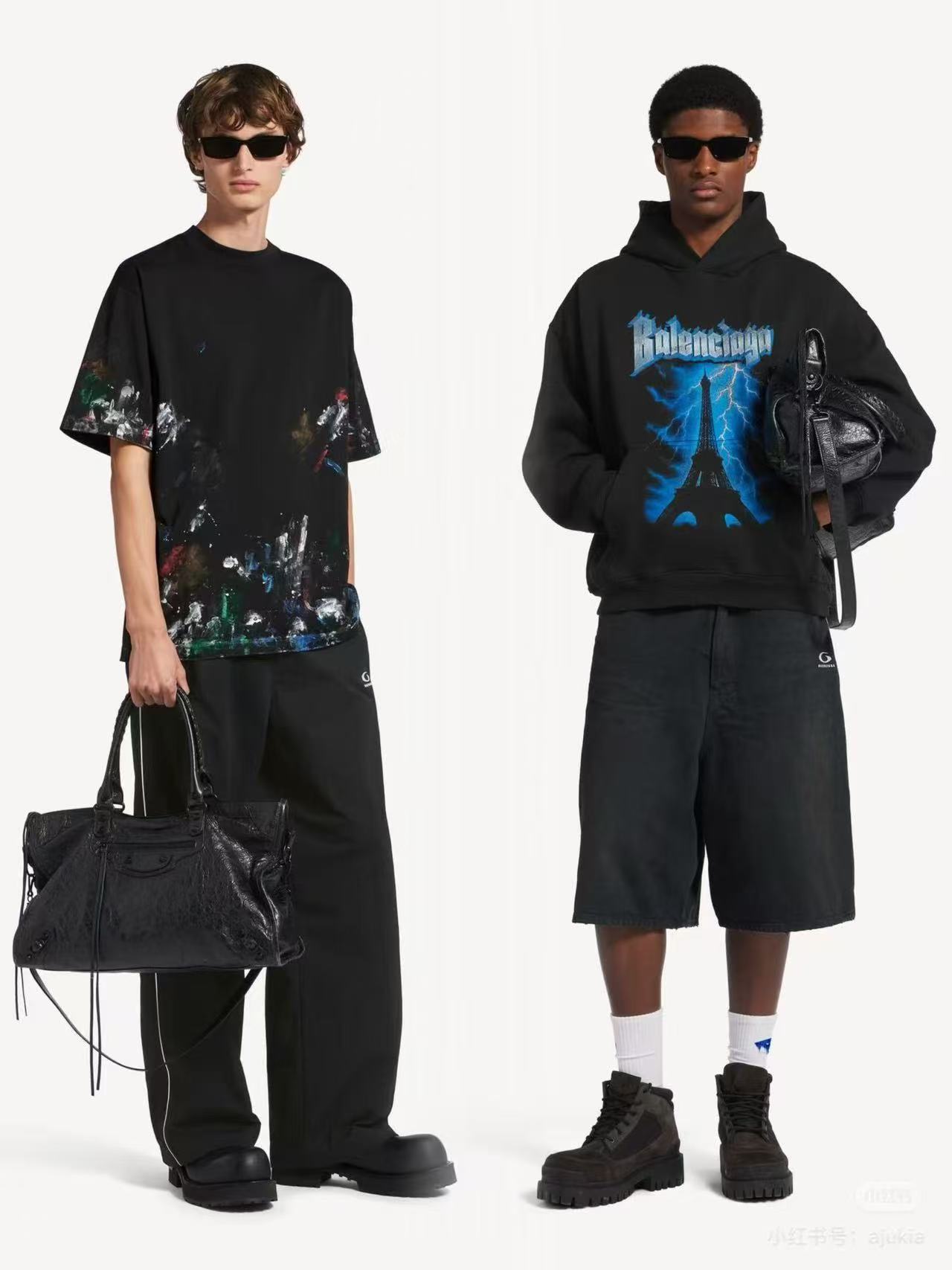Balen graffiti printed t-shirt