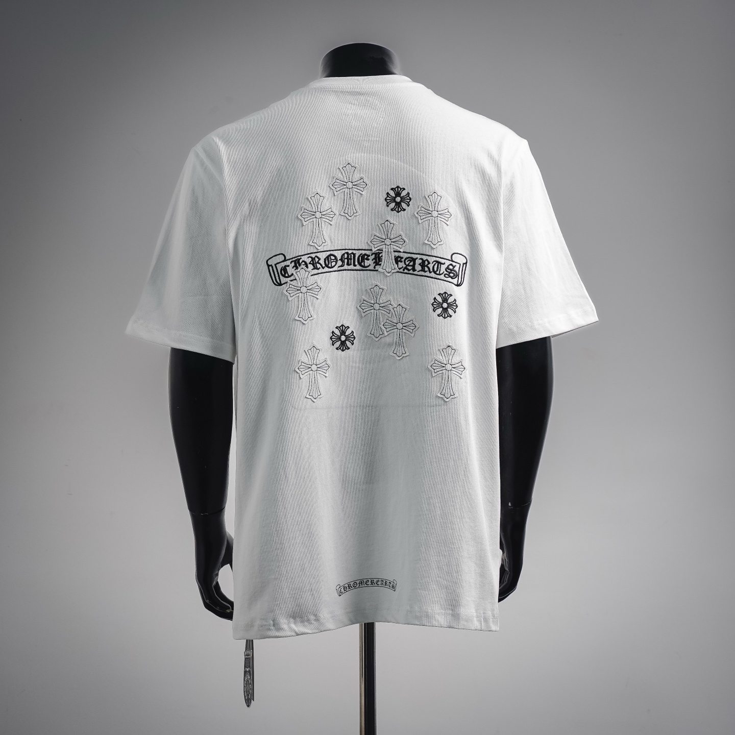 Chrome cross embroidered t-shirt