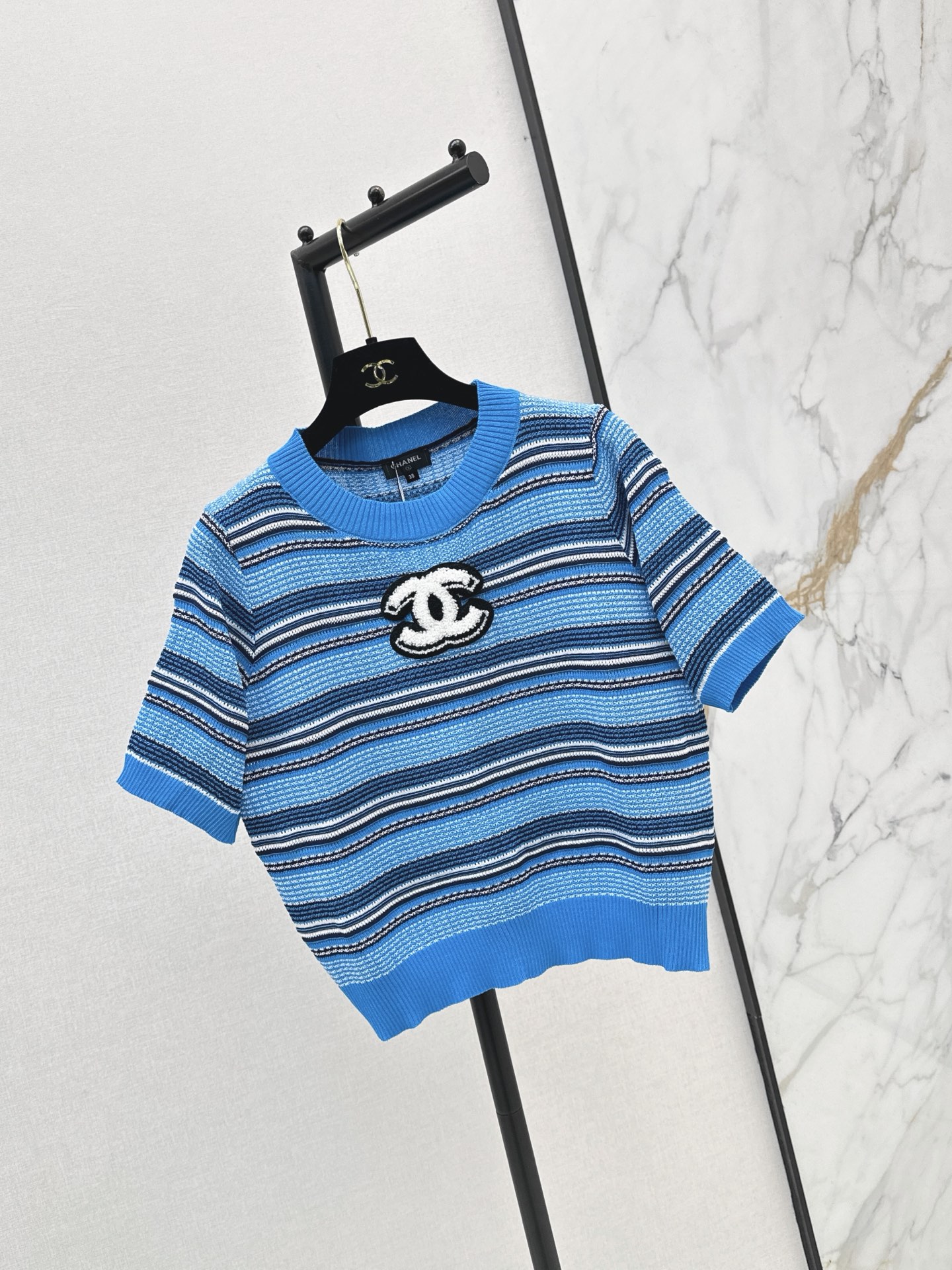 Chan 26ss striped knitwear