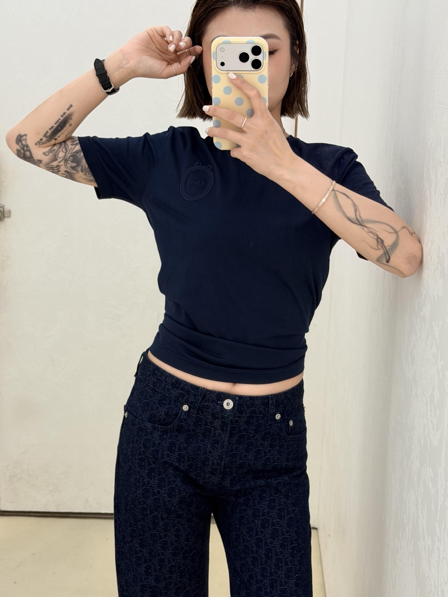CD 26ss embroidery knit t-shirt