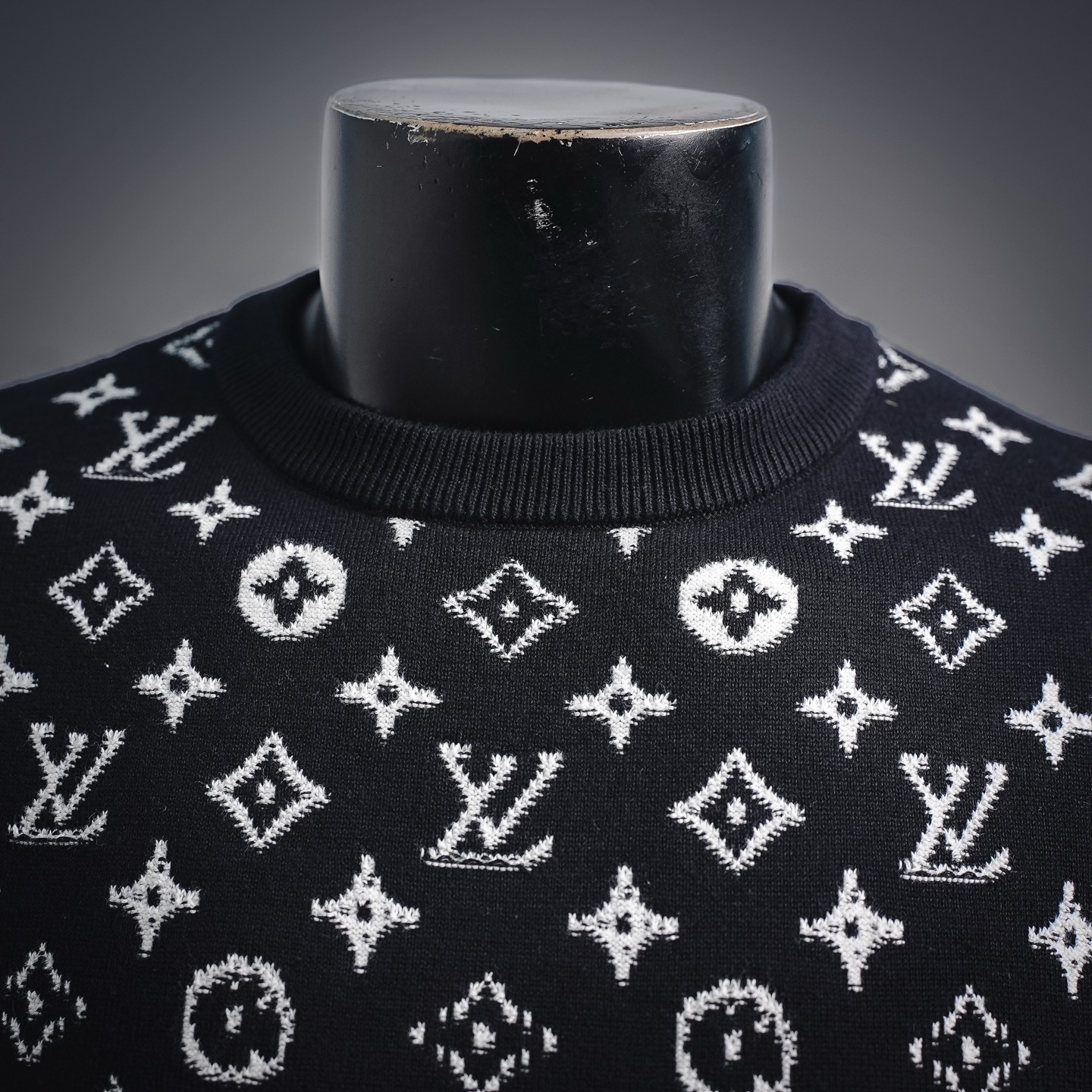 Louis graffiti jacquard sweater