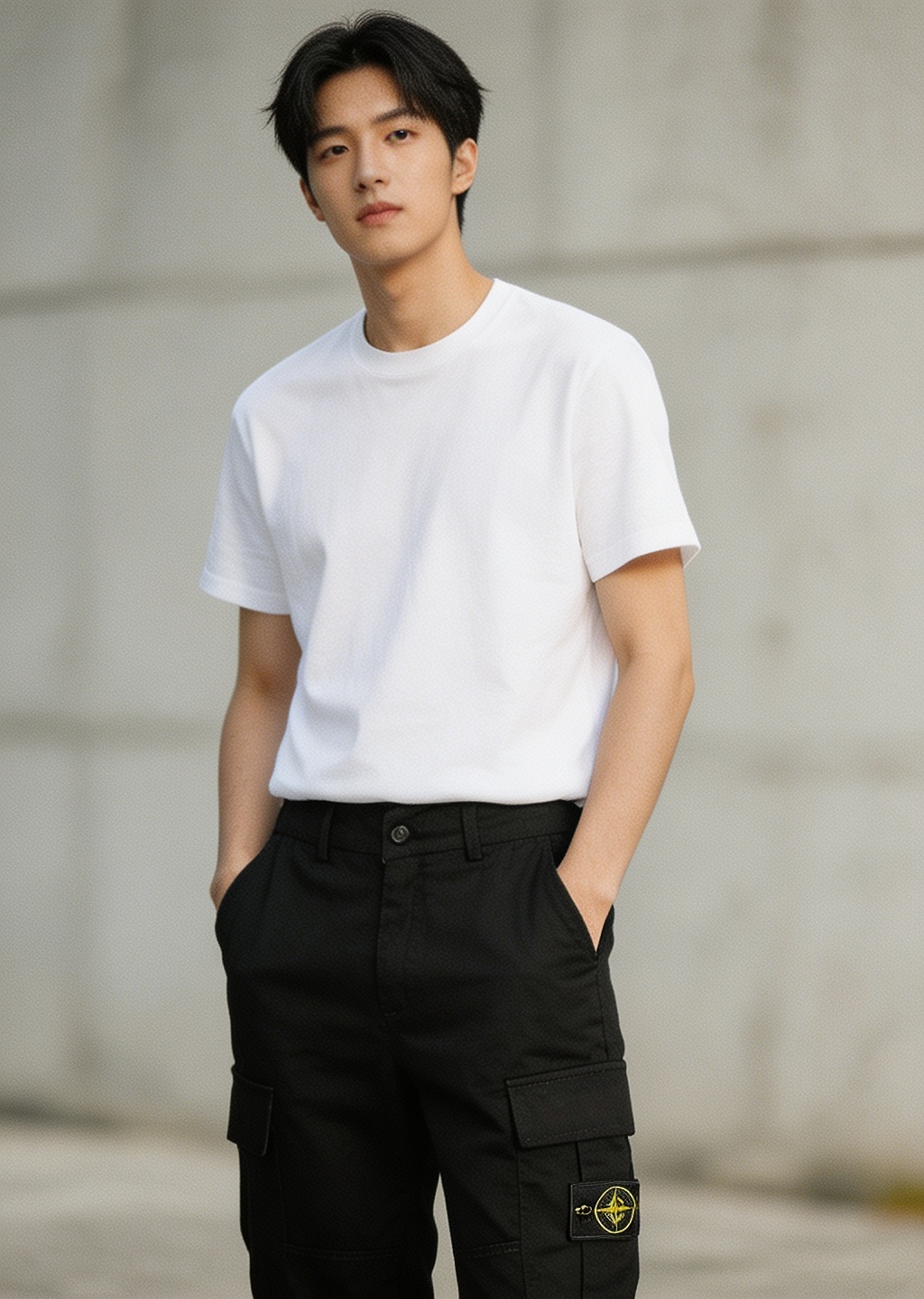 Stone cargo pants