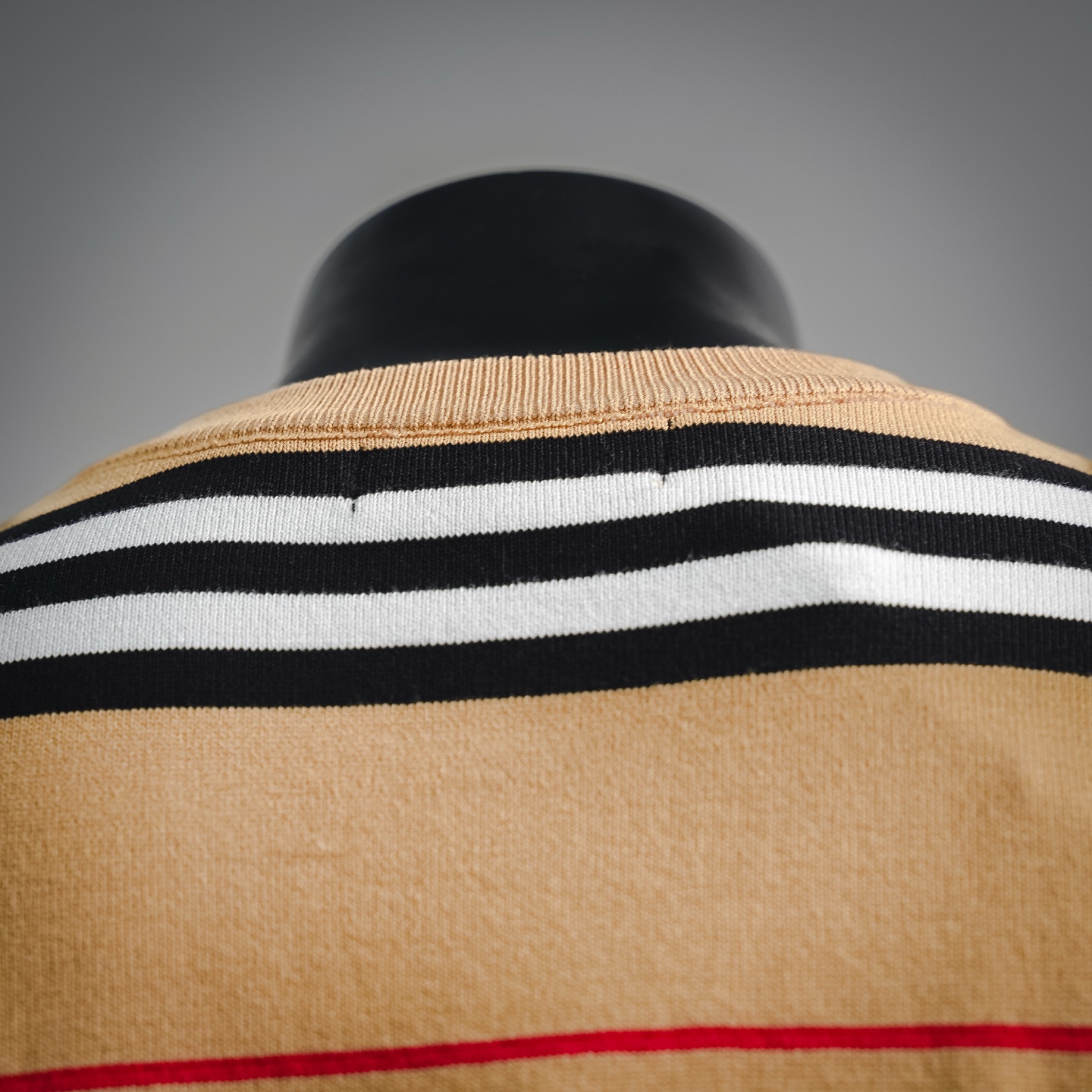 Bur embroidered striped t-shirt