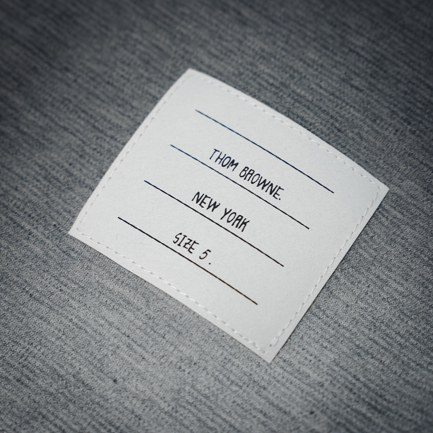 Thom neckline striped t-shirt
