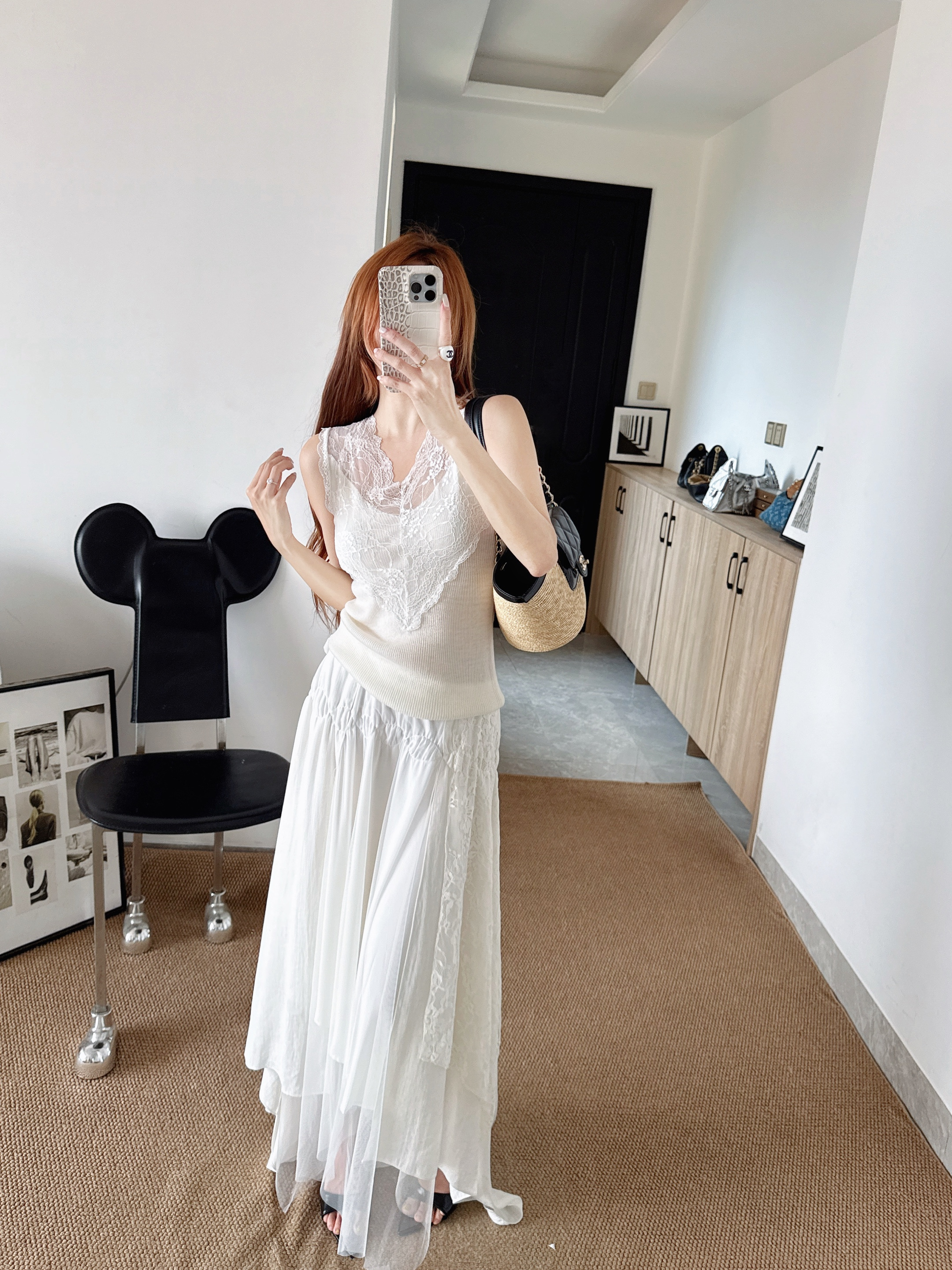 ES 26ss lace contract vest