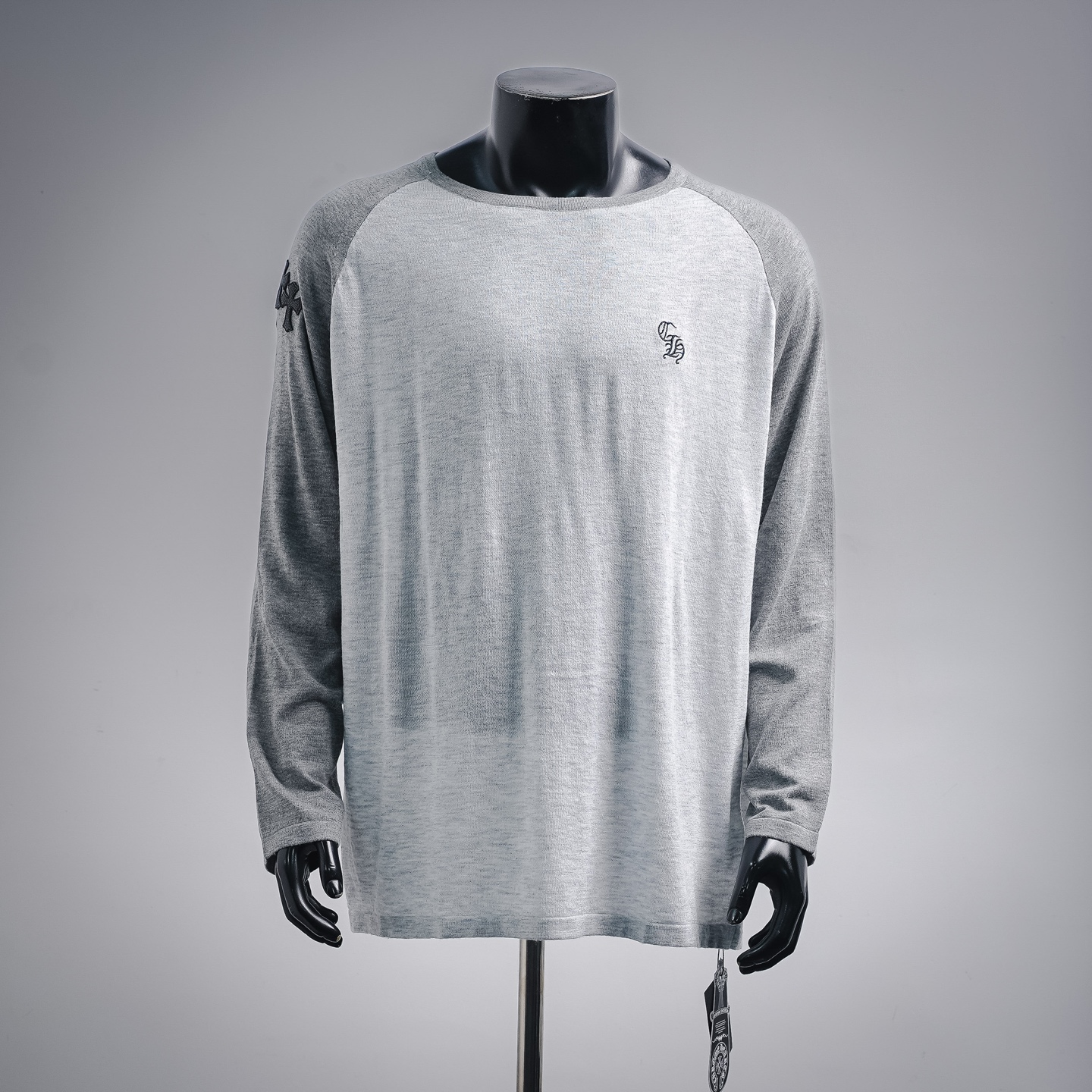 Chrome embroidered knit sweatshirt