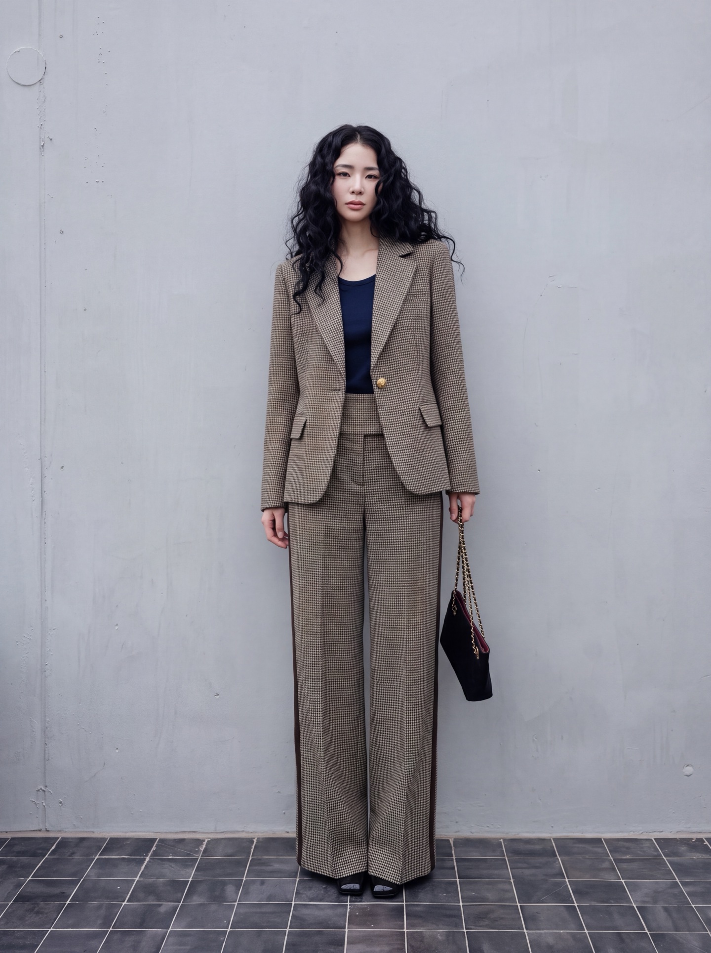 Chan 26fw houndstooth blazer