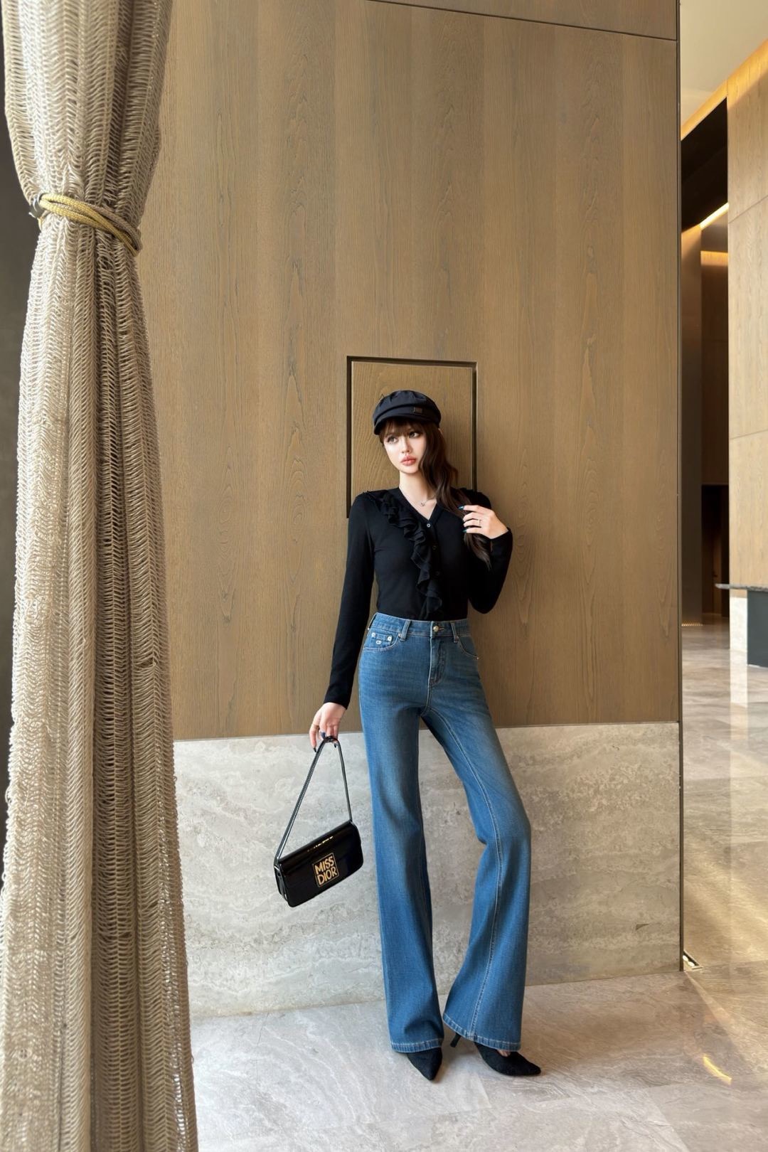 CD 26fw ruffle basic tee