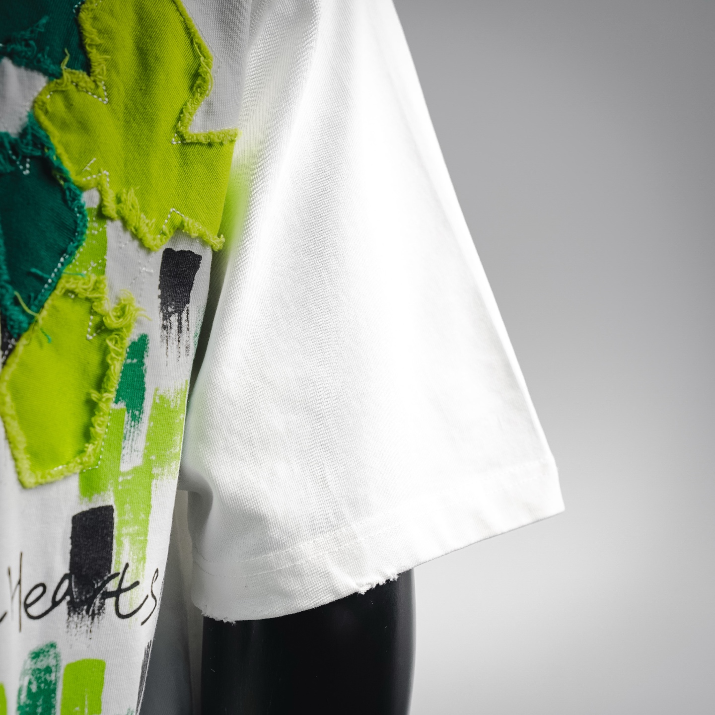 Chrome washed applique t-shirt