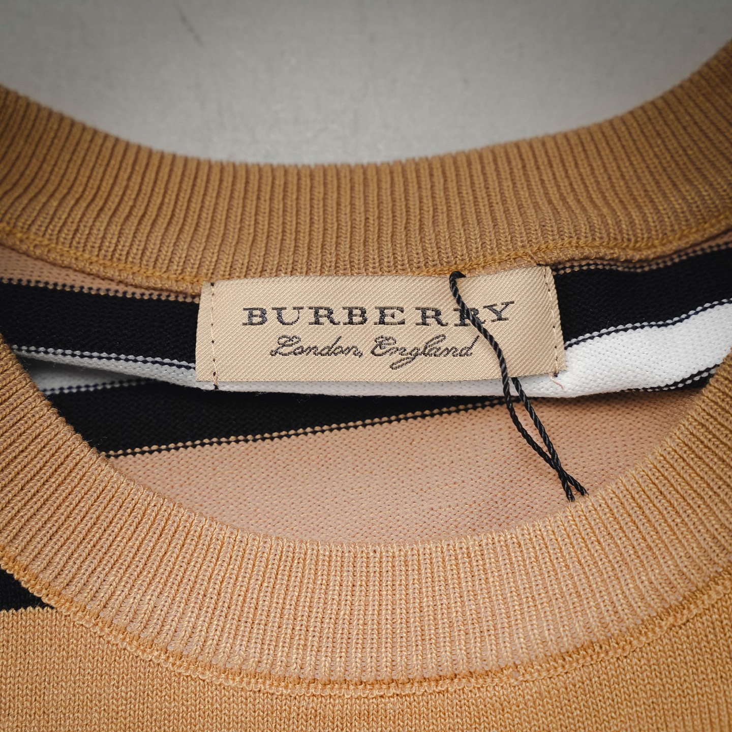 Bur embroidered striped t-shirt