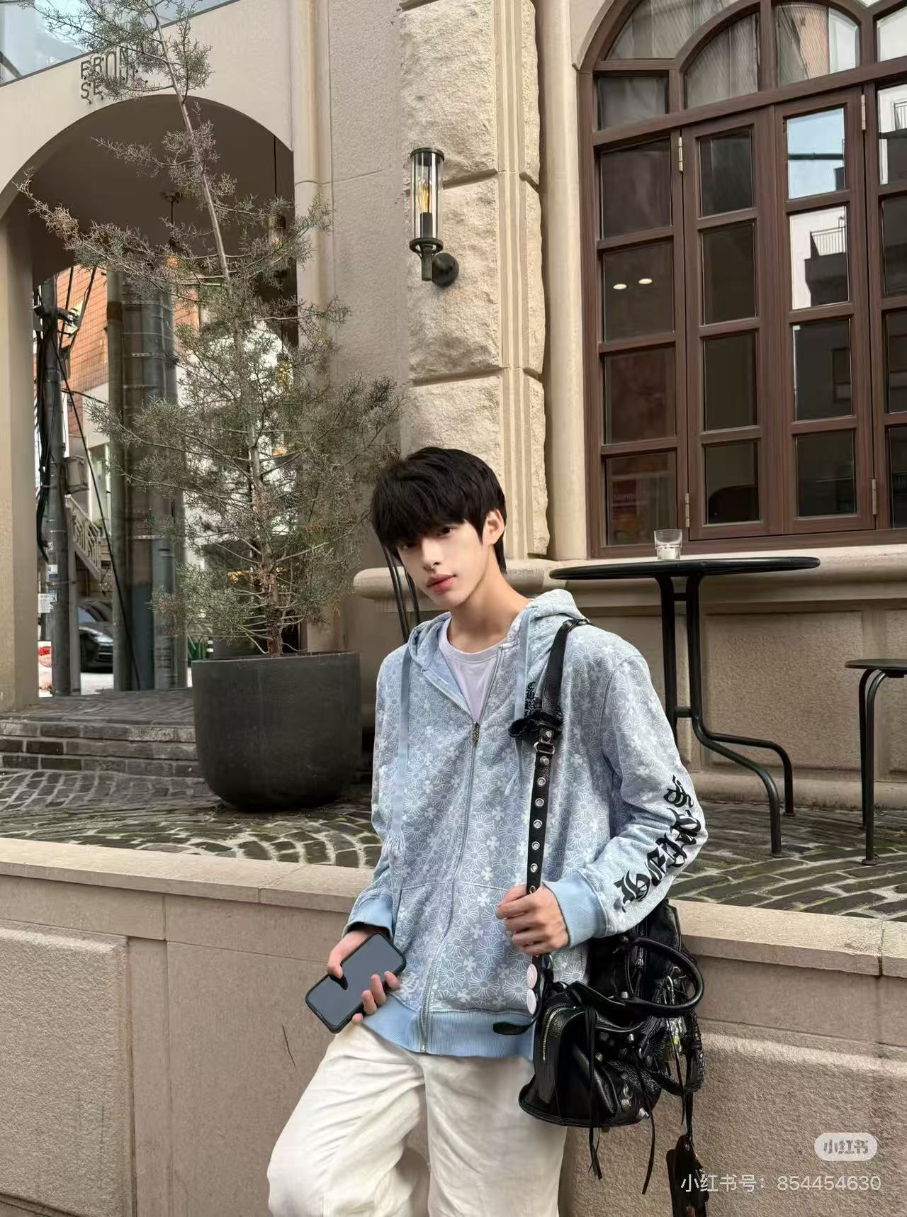 Chrome all-over zip-up jacket