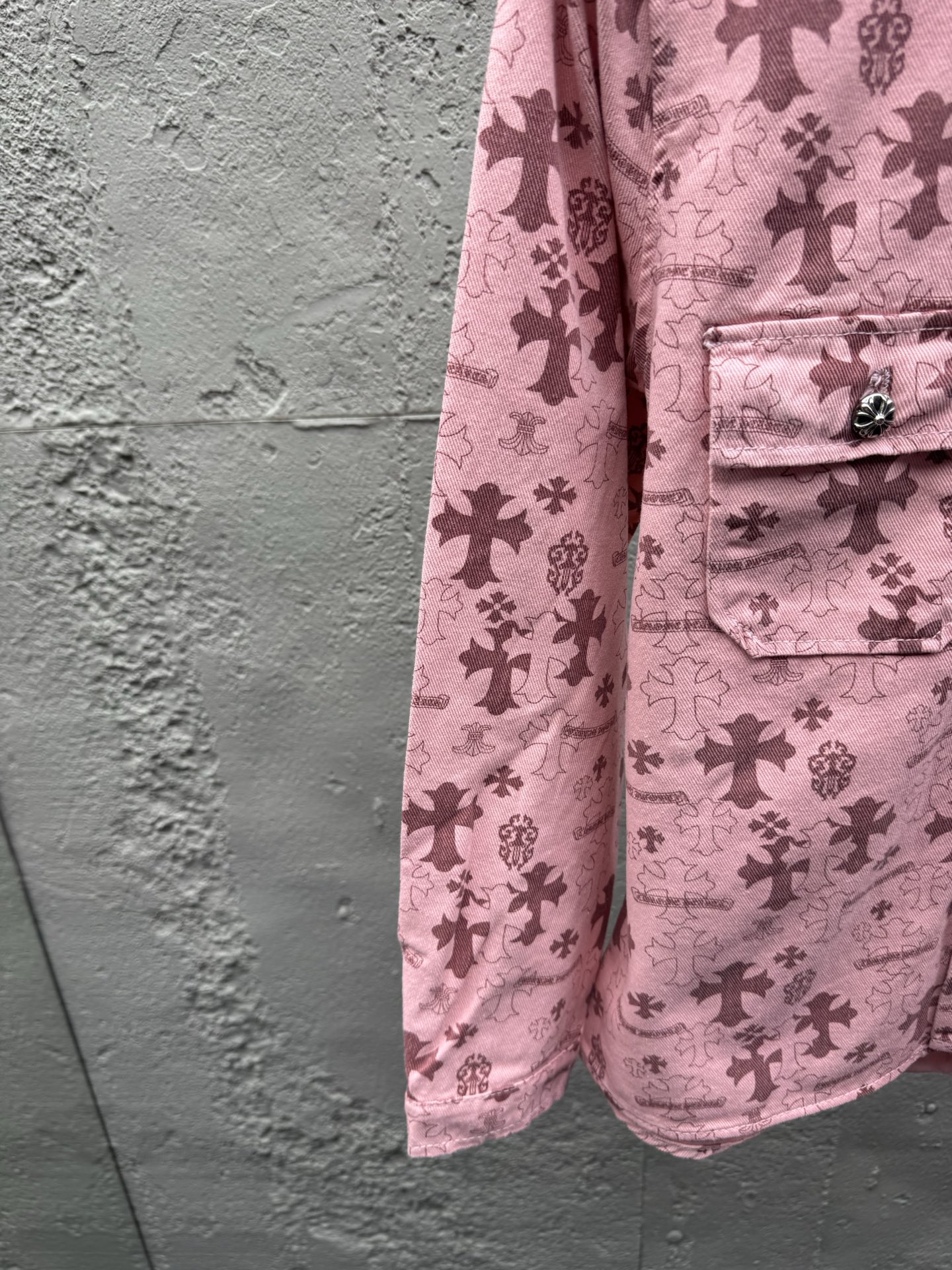 Chrome all-over denim shirts