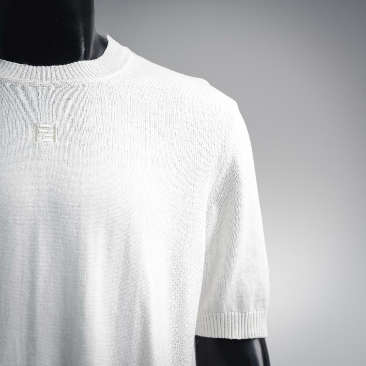 Fend embroidered knit t-shirt