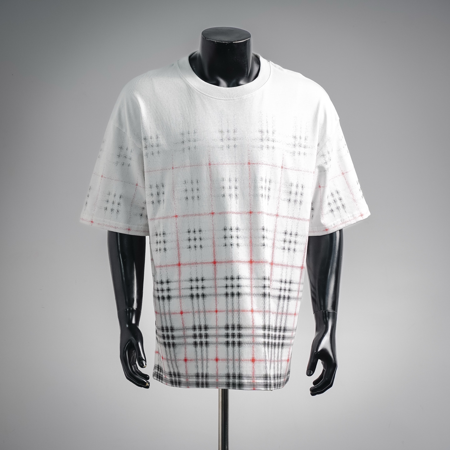 Bur gradient plaid t-shirt