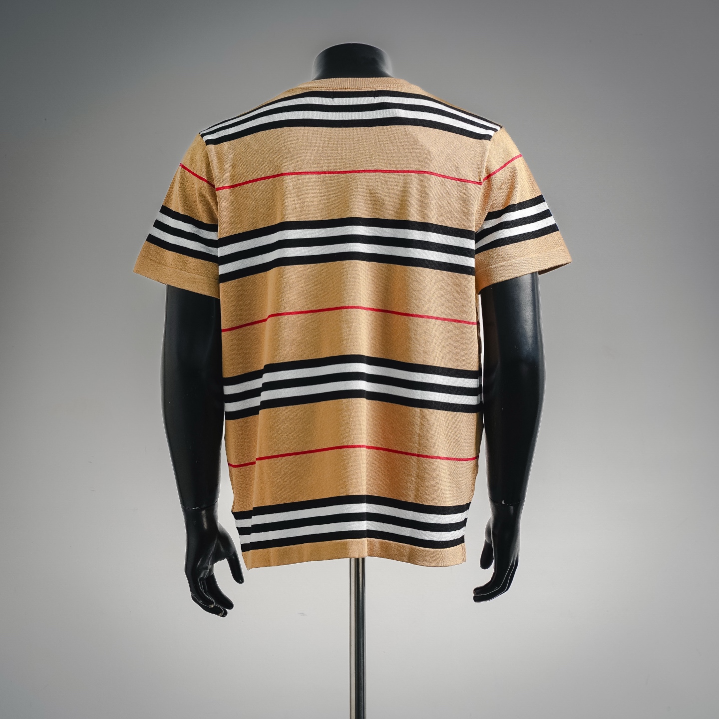 Bur embroidered striped t-shirt