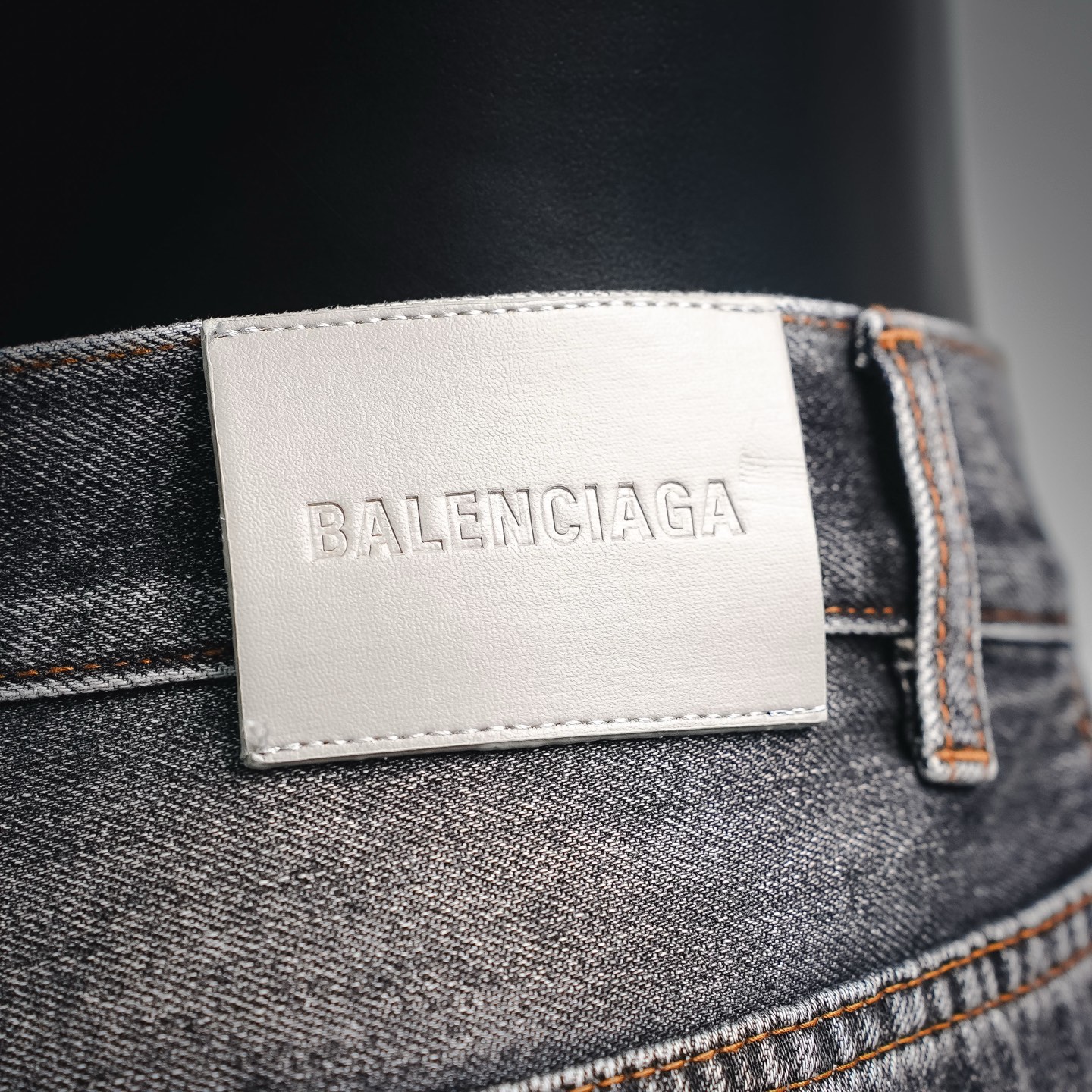 Balen embroidered washed jeans