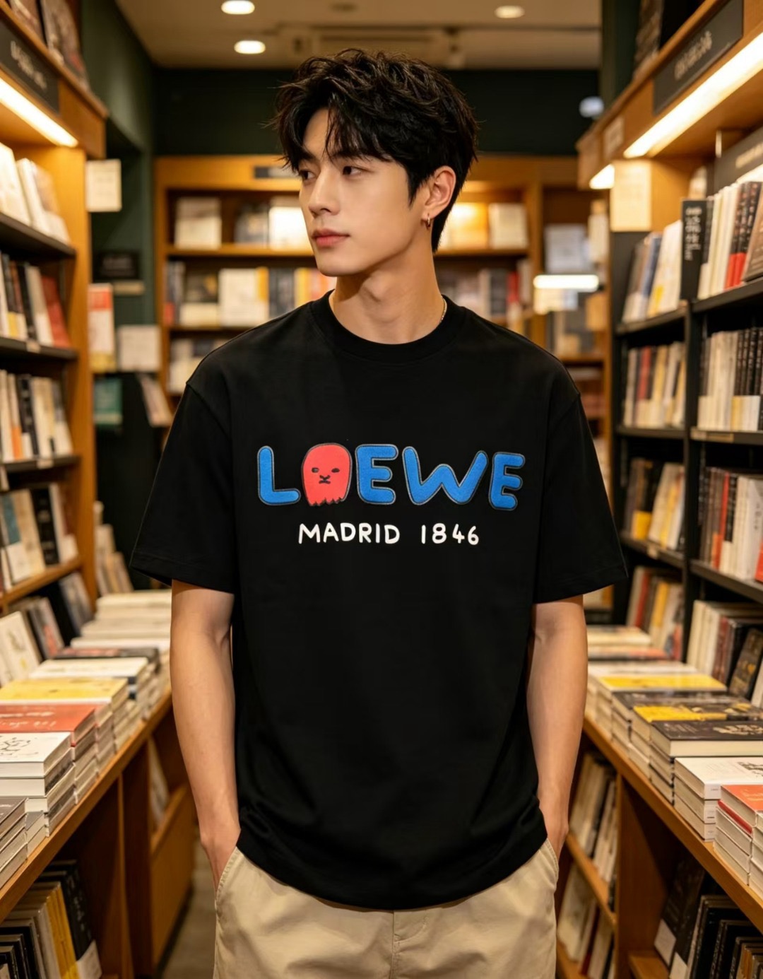 Loe flocked patch t-shirt