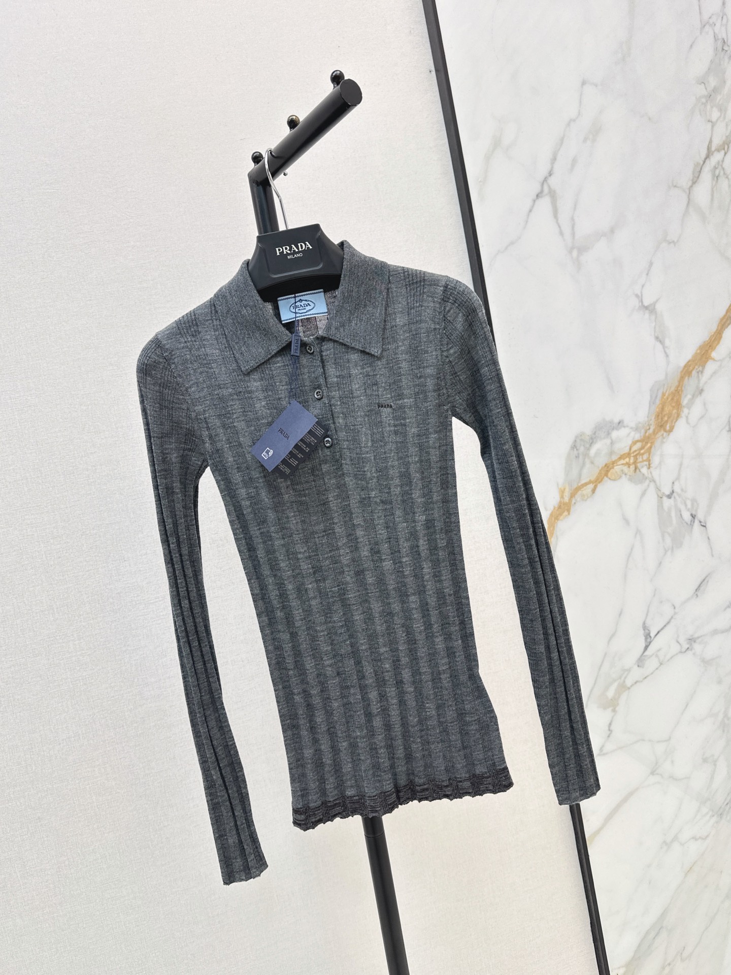 Pra 26fw slim-fit knit top