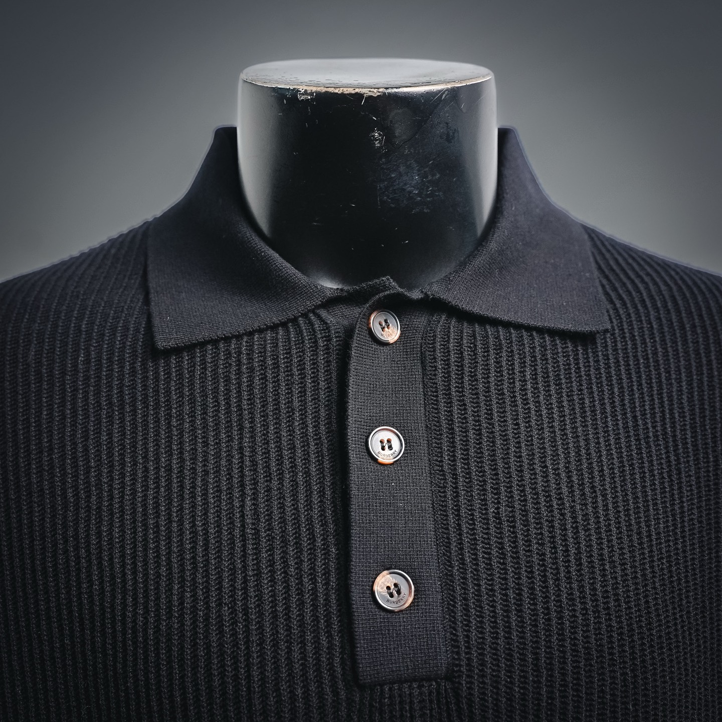 Brunello plaid knit Polo